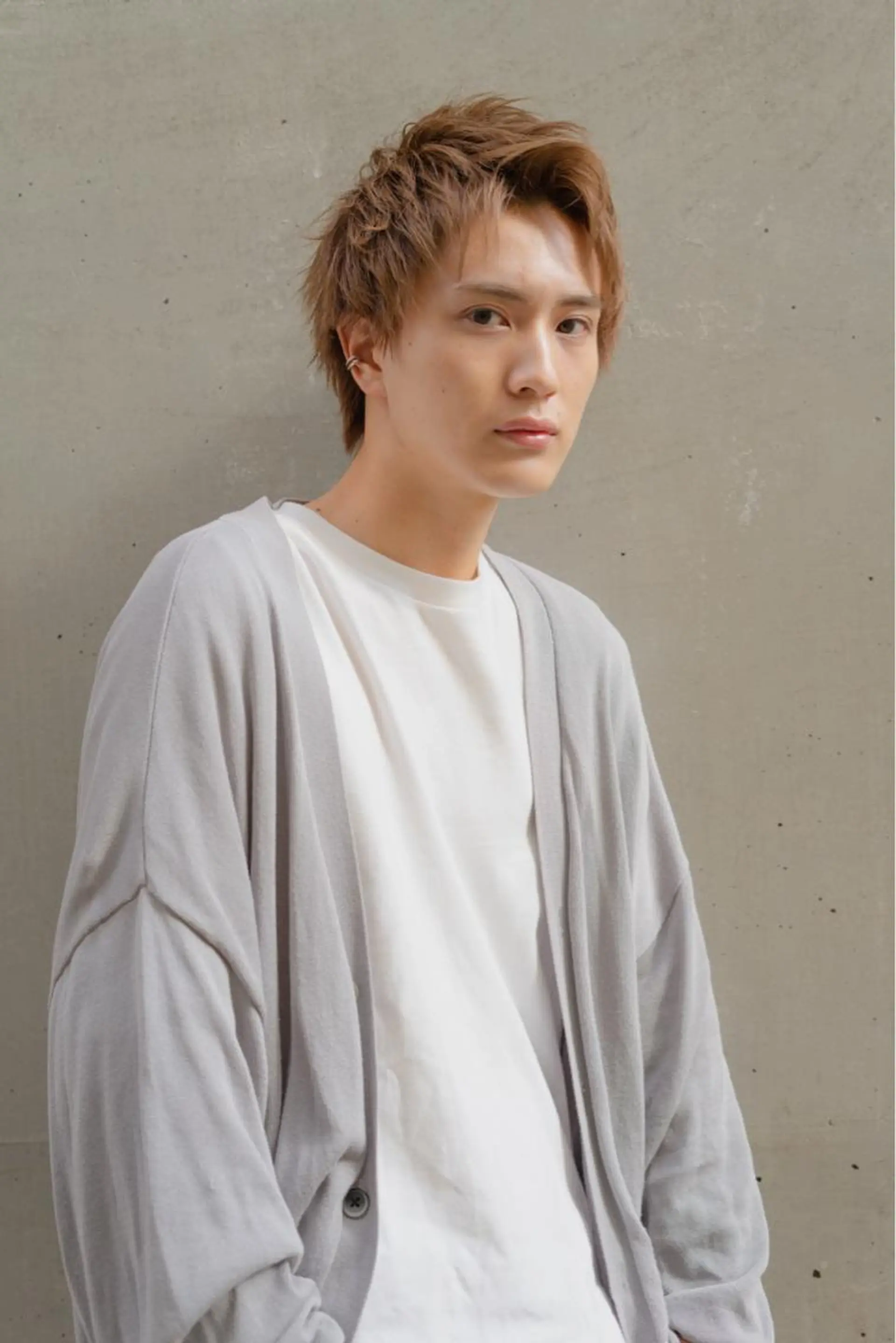 ショート カラー パーマ メンズ 淡路上新庄/髪質改善 .艶カラー/野口春貴のヘアスタイル