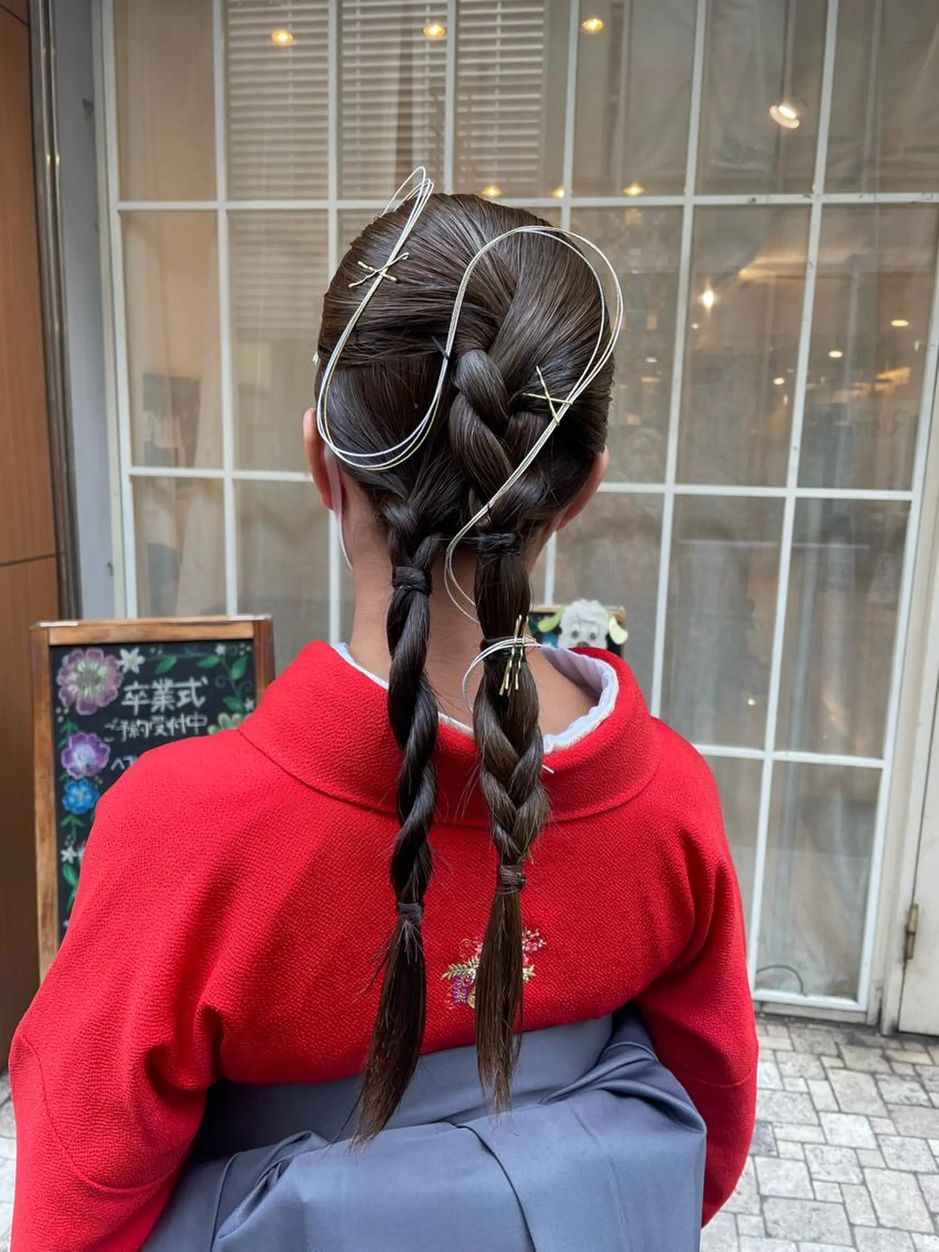 ヘアアレンジ 卒業式のヘアスタイル ボブ ブリーチ/miinaのヘアスタイル