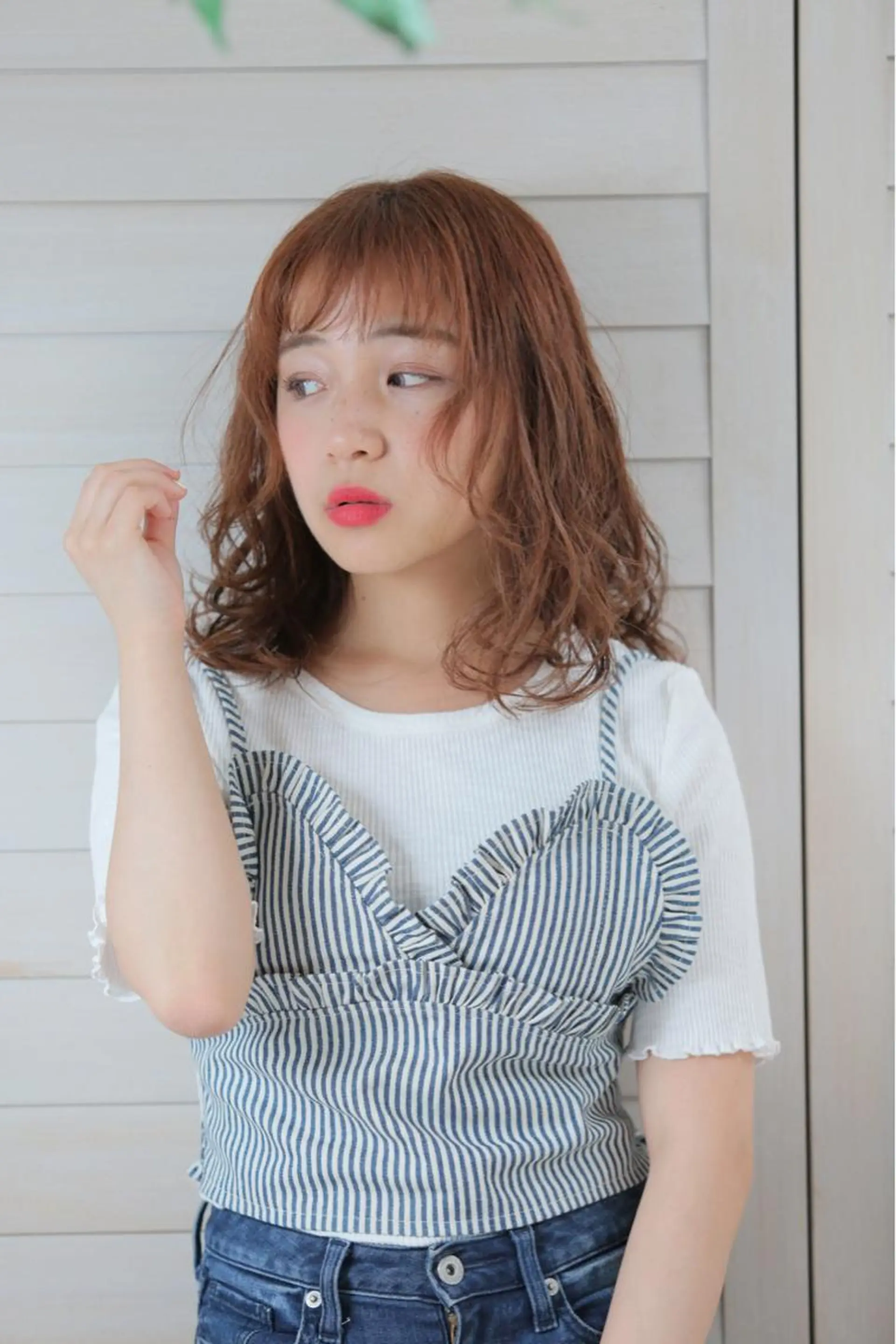 ミディアム カラー 樋渡 侑希のヘアスタイル