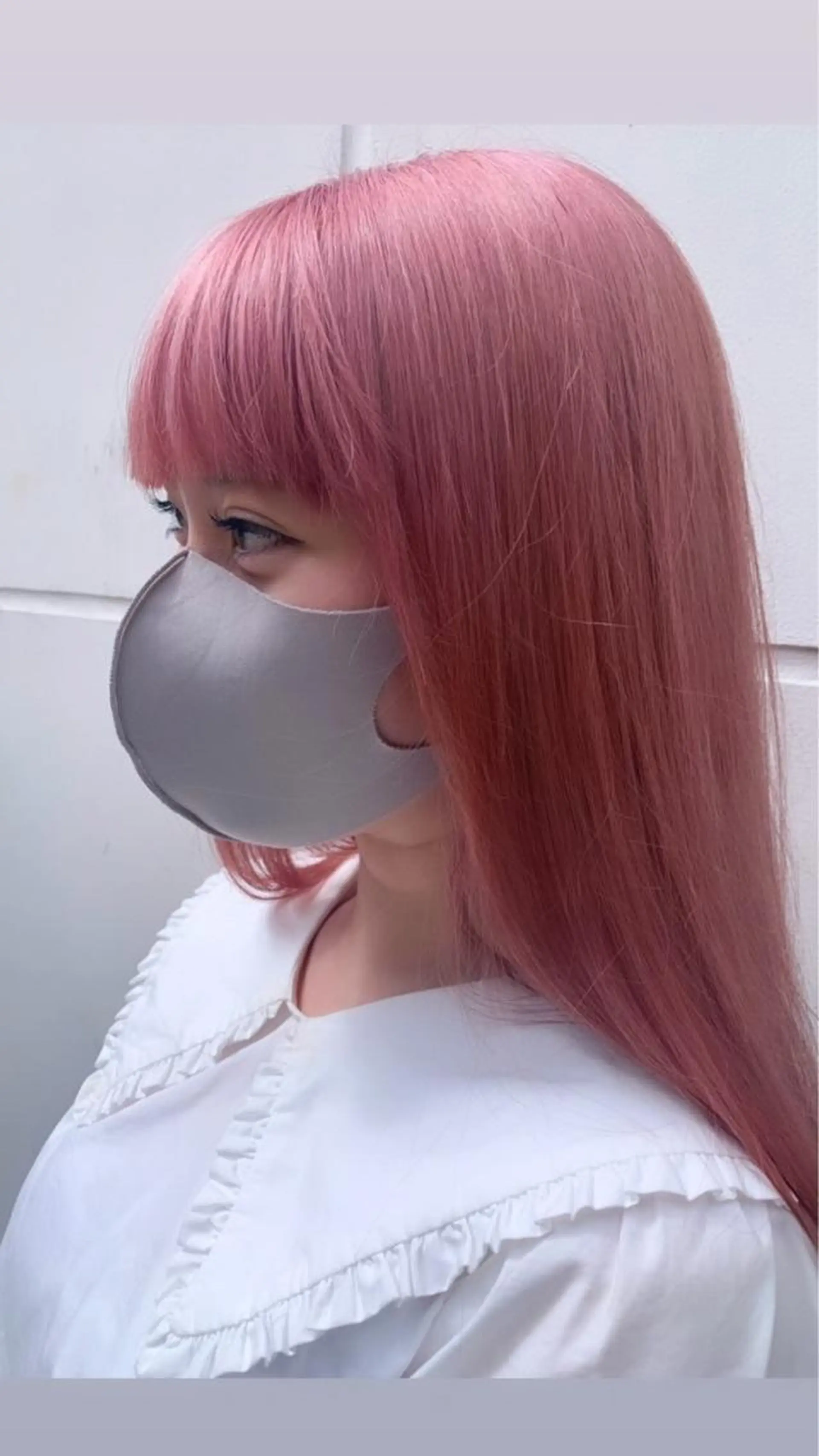 セミロング カラー メンズ メンズブリーチ ブリーチ ピンクカラー ホワイトピンク ヘアカラー トリートメント THE./ブリーチ 透感カラー/髪質改善のヘアスタイル