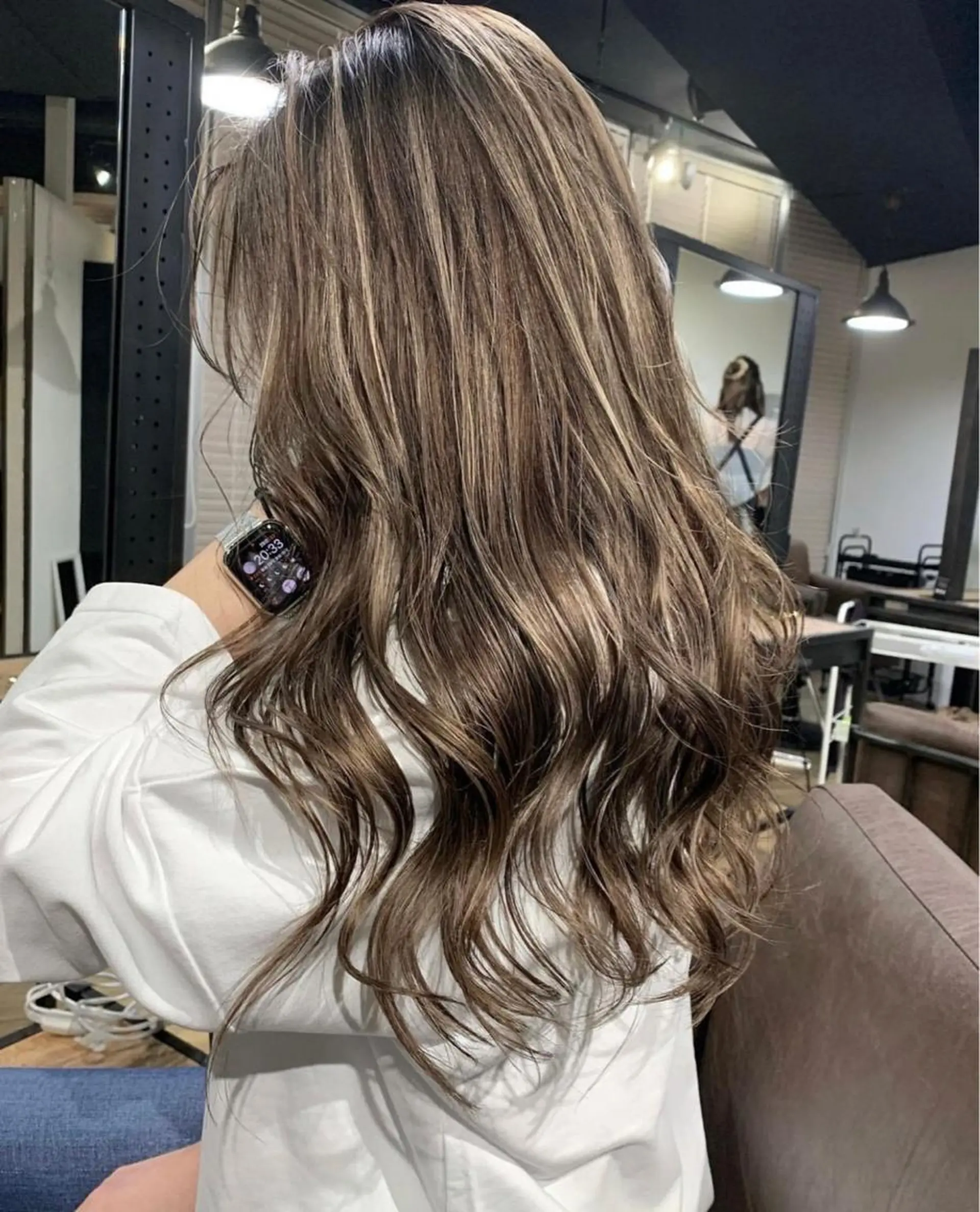 ロング カラー ブリーチ ケアブリーチ デザインカラー ダブルカラー イヤリングカラー ARCANAブリーチ レイヤーカット/原宿のヘアスタイル