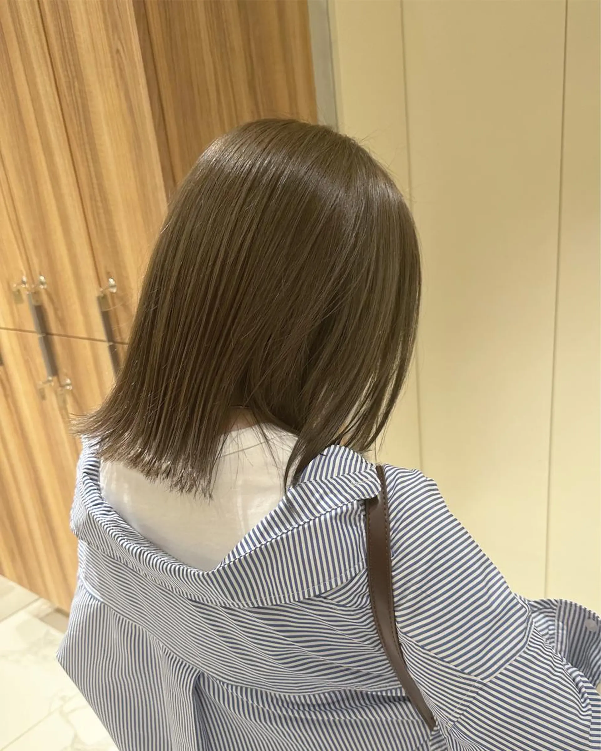 ミディアム ヘアカラー トリートメント ヘッドスパ ヘアセット 透明感モテ艶髪カラー Gallicaイリサのヘアスタイル