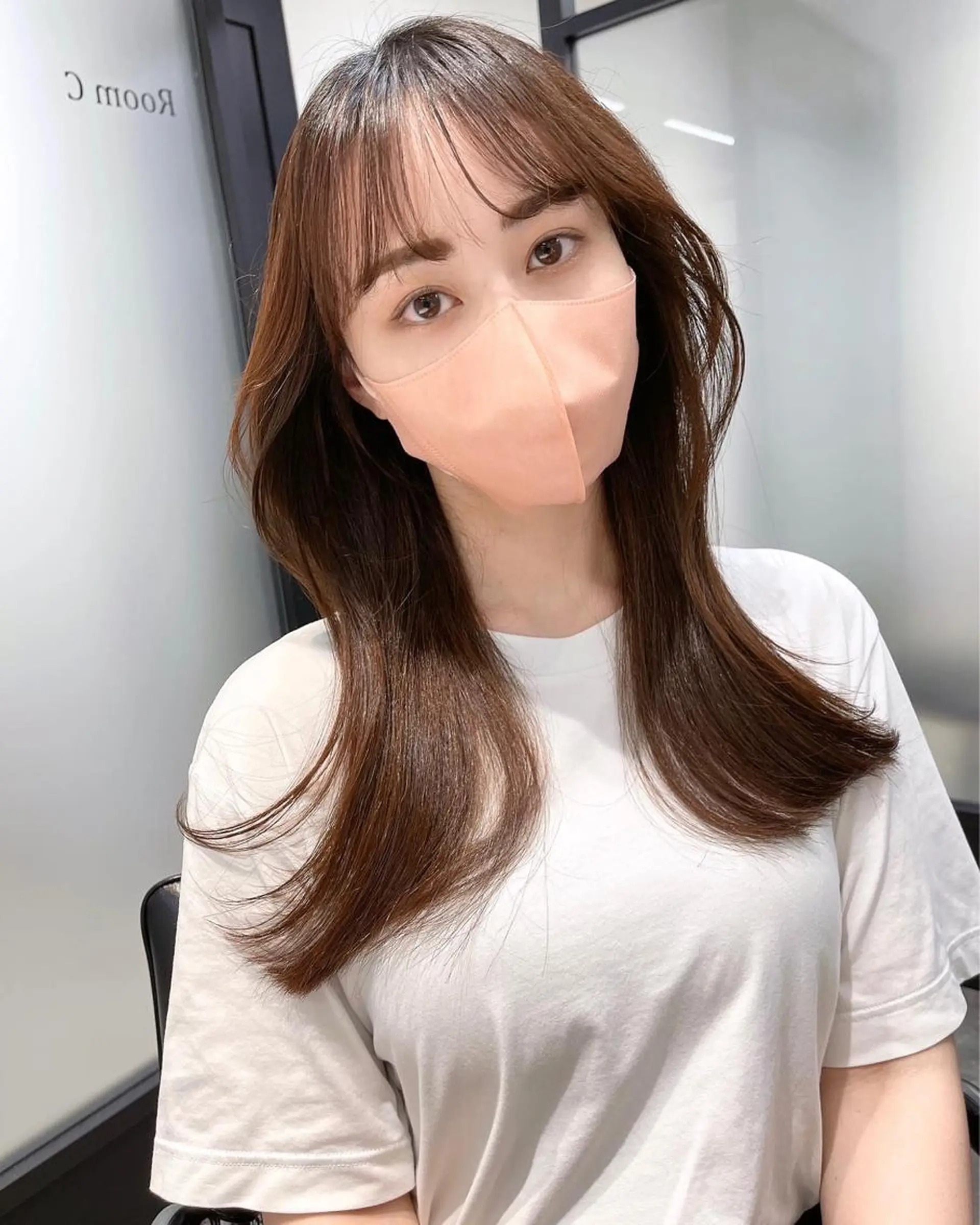 ロング カット ヘアカラー トリートメント 韓国レイヤーカット 髪質改善▫️水野有真のヘアスタイル