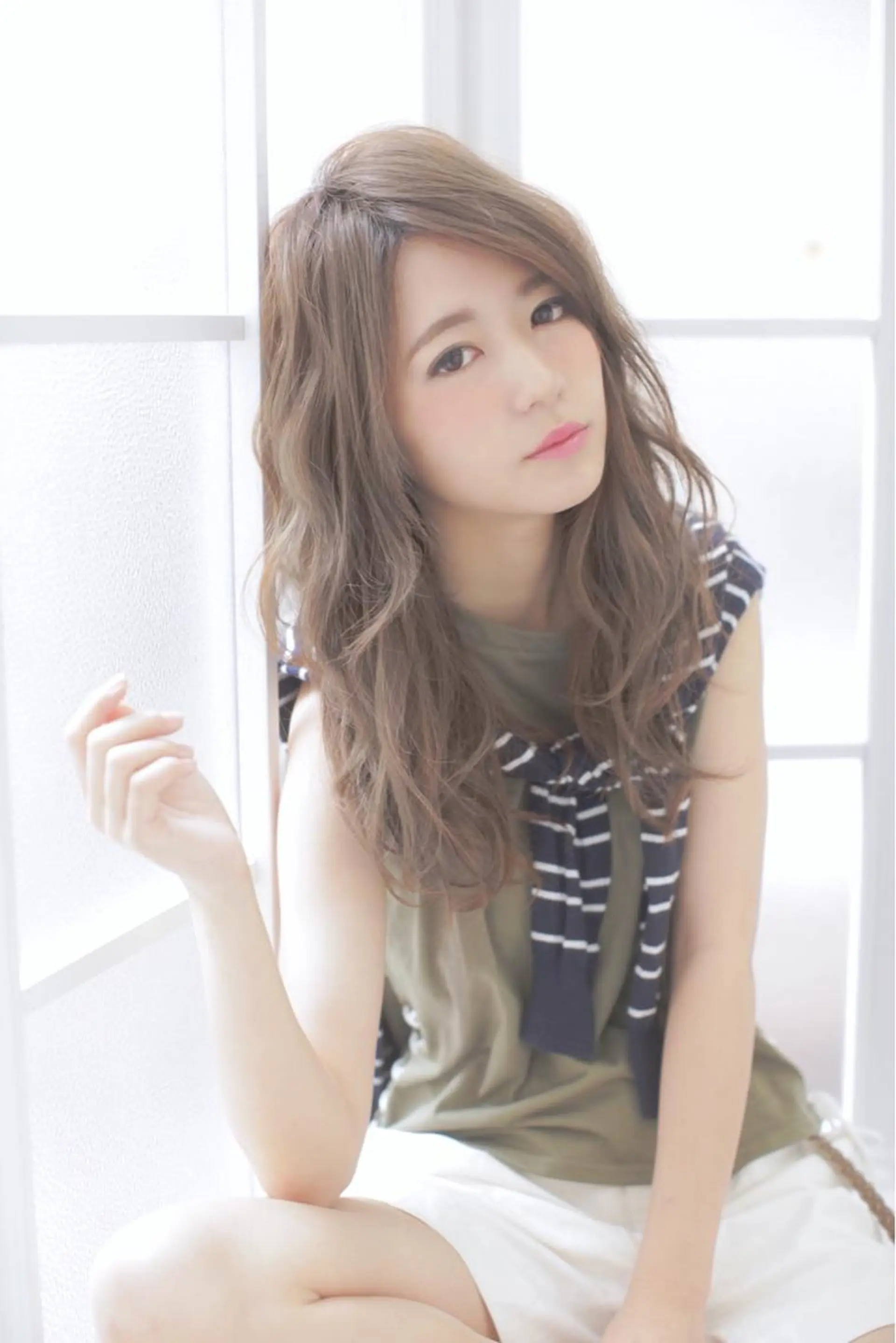 ロング カラー 髪質改善＆韓国風 RINAのヘアスタイル