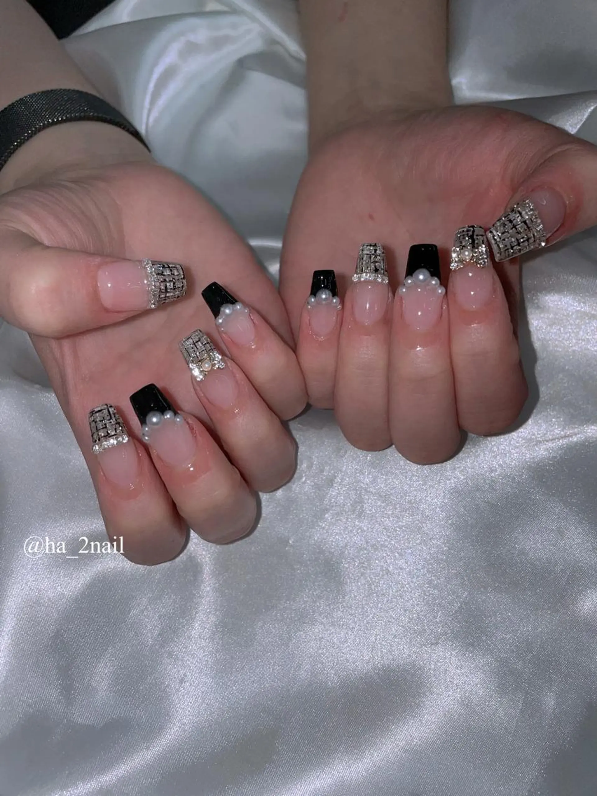 ネイル ツイードネイル NAIL and EYELASH ALPHA.所属・ALPHA. 姫繇のネイルデザイン