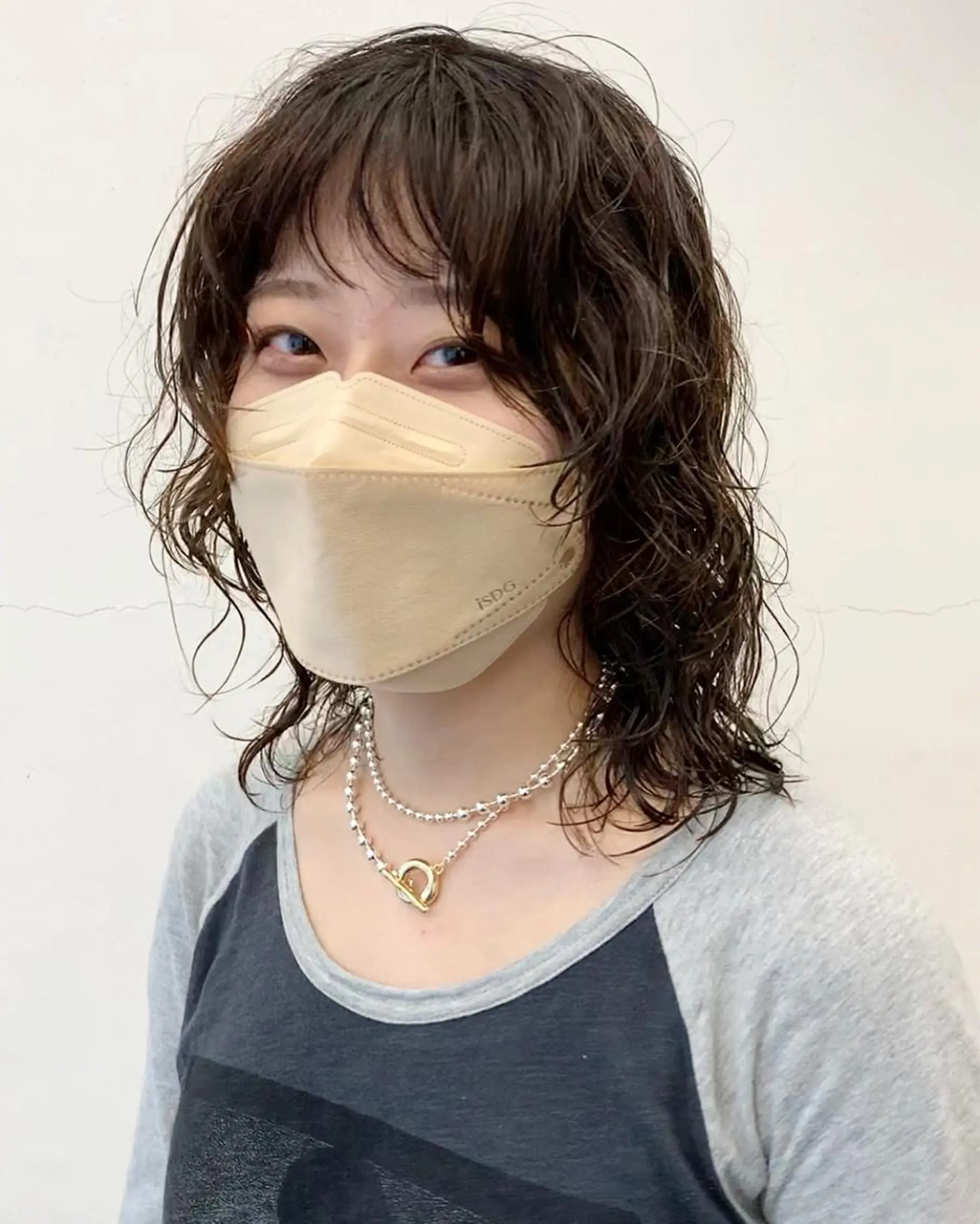 ミディアム カラー パーマ カット ヘアカラー パーマ トリートメント レイヤーカット/艶髪 ✨💭KIRARIのヘアスタイル