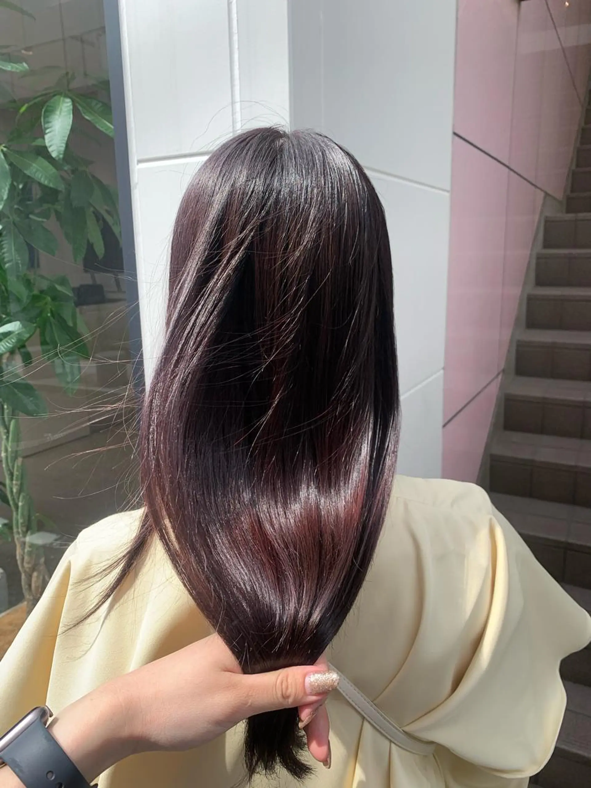 ミディアム カラー ヘアカラー トリートメント soëll所属・🤍そぶえ　ゆうな/ 暖色カラー/縮毛矯正のヘアスタイル