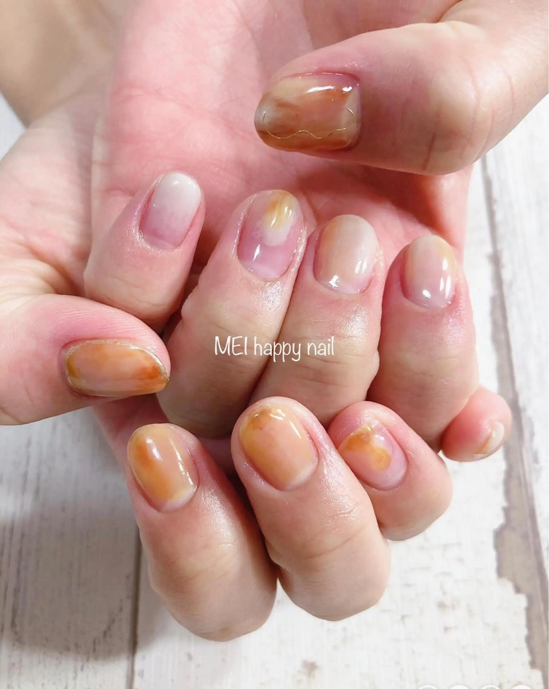 ネイル 北浦和 自爪育成ケアのネイルデザイン