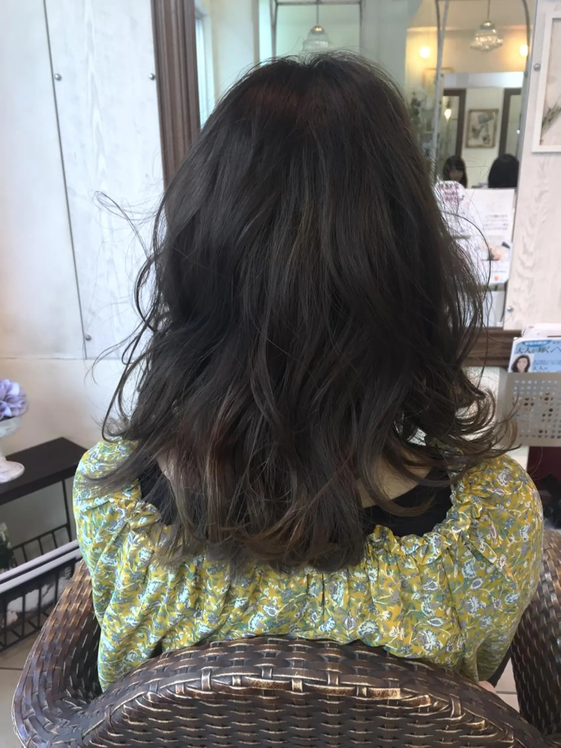 セミロング カラー 久保 敏之のヘアスタイル