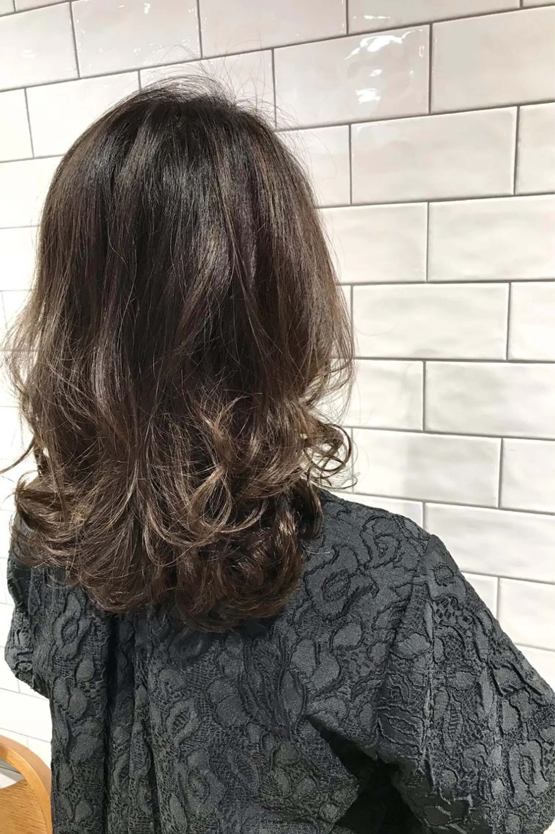 セミロング カラー 原山 直人のヘアスタイル