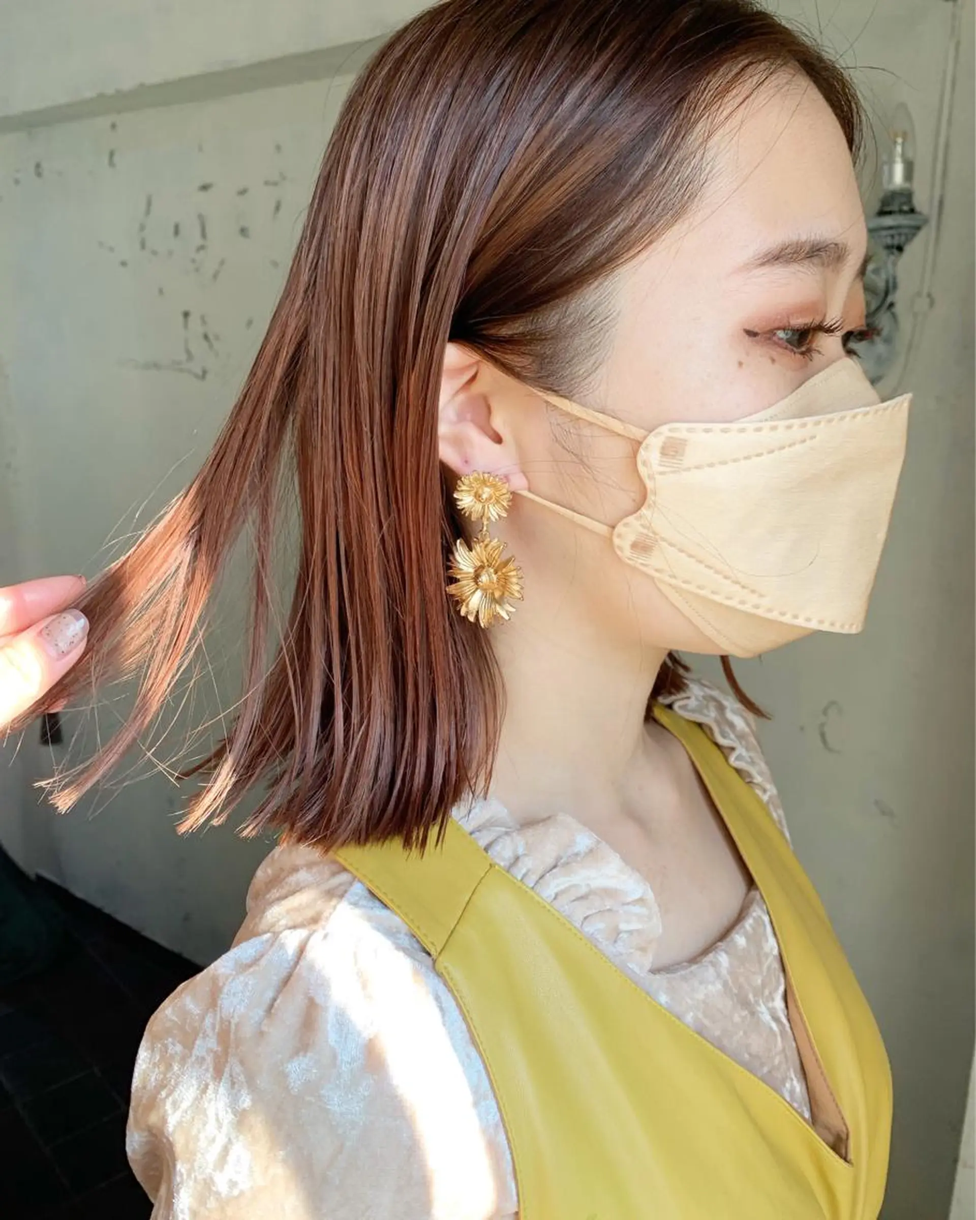 ミディアム カラー 暖色カラー/ブリーチ /かしむらゆうかのヘアスタイル