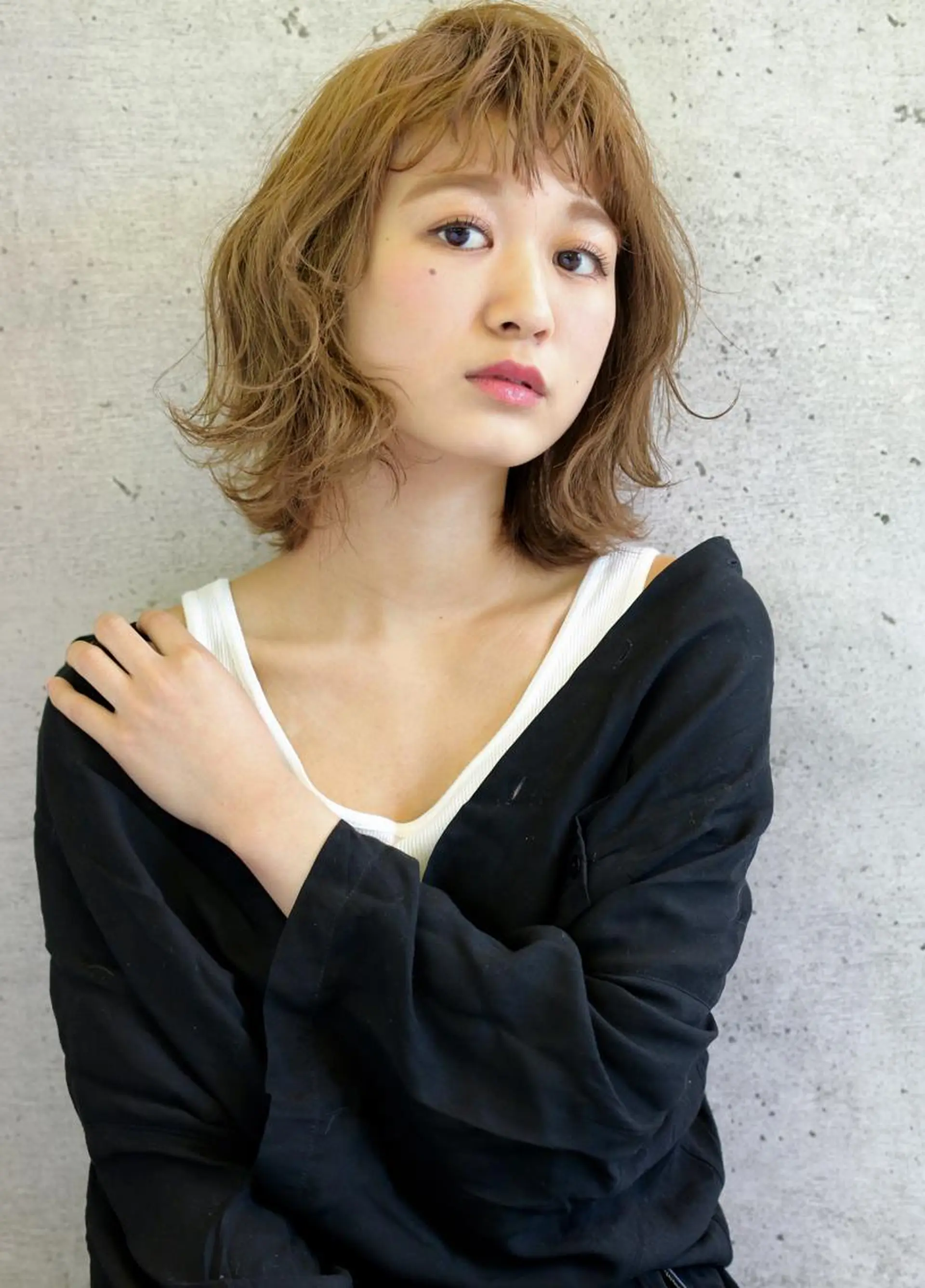 ショート カラー ボブレイヤー ボブ レイヤーカット 齋藤 咲のヘアスタイル
