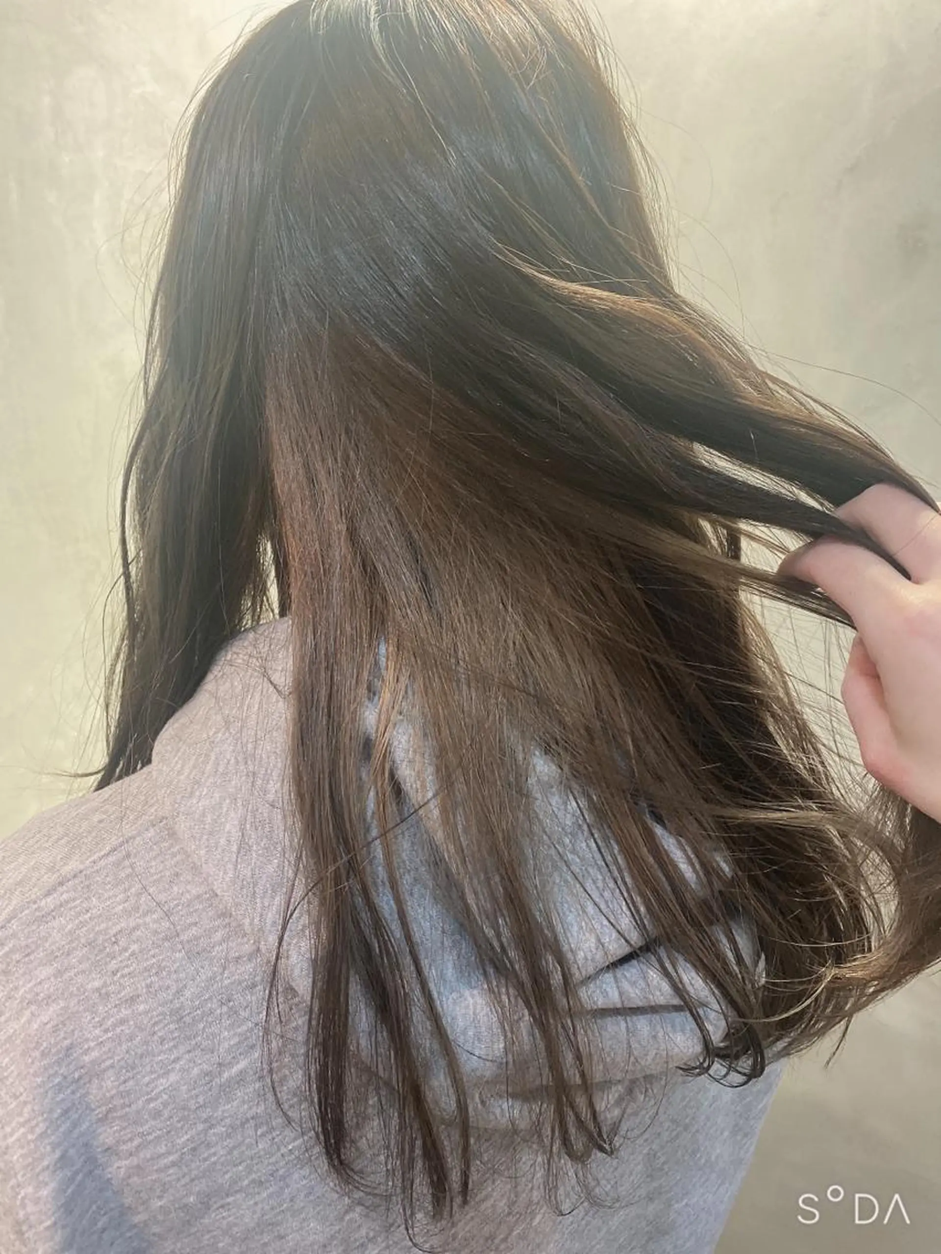 セミロング カラー ヘアアレンジ ブリーチ グレージュ stylist/蛯谷 珠里のヘアスタイル