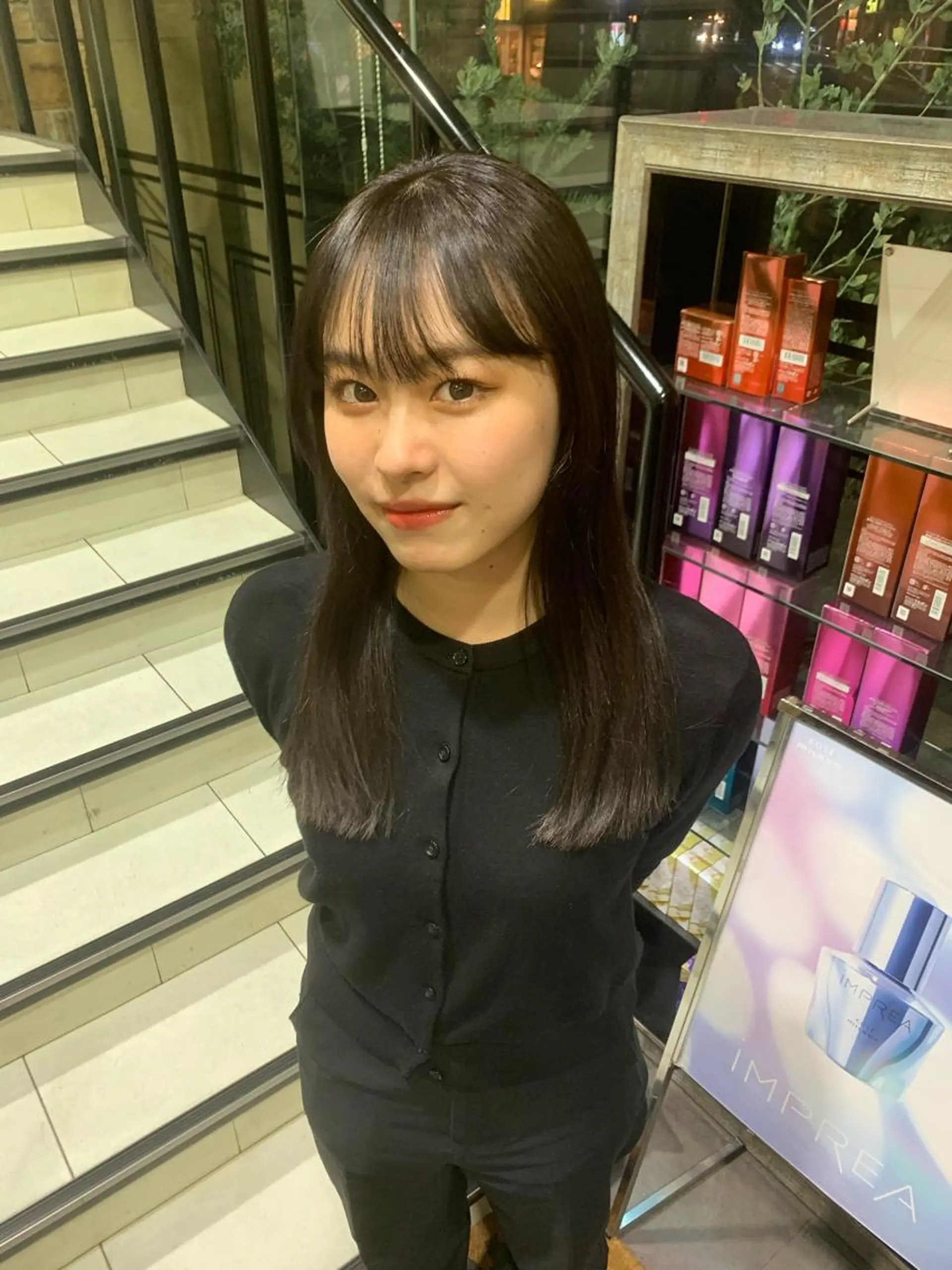 ミディアム ヘアカラー 海外girl🤎 透明感ベージュmaoのヘアスタイル