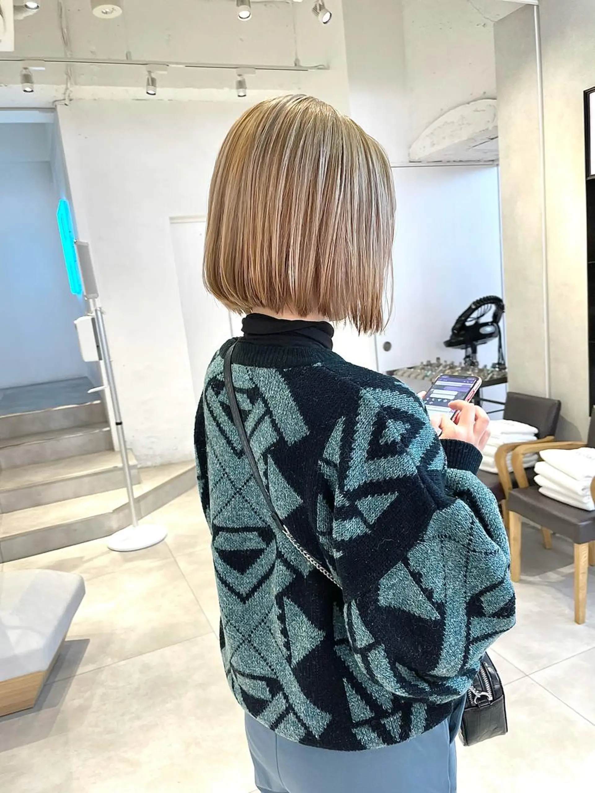 ミディアム カラー カット パーマ 🇰🇷カルマパーマ kaito🇰🇷のヘアスタイル