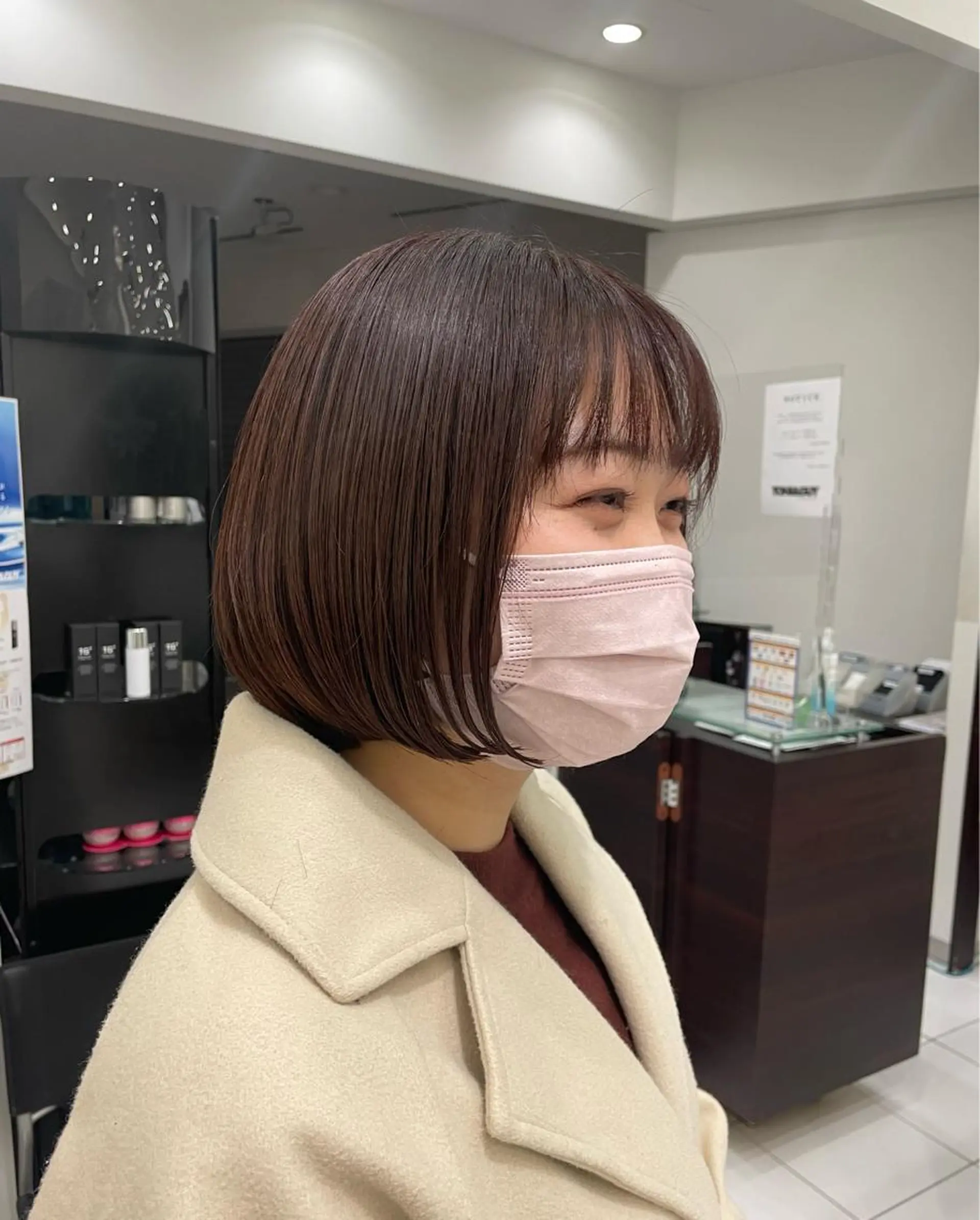 ショート カラー ピンクカラー ボブ 今だけカット無料✨ 表参道美容師　井出光のヘアスタイル