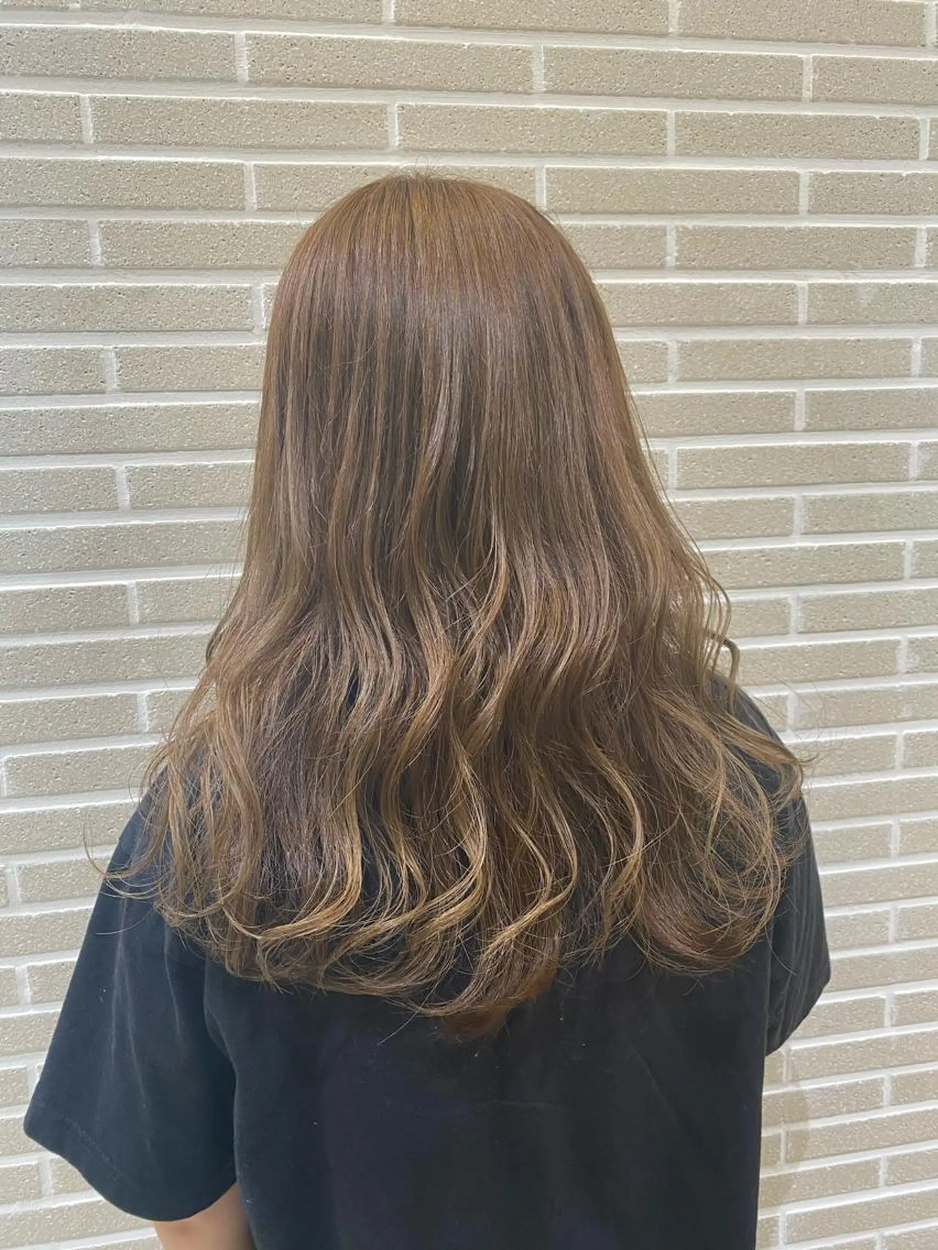 セミロング カット ヘアカラー トリートメント 植田 菜月のヘアスタイル