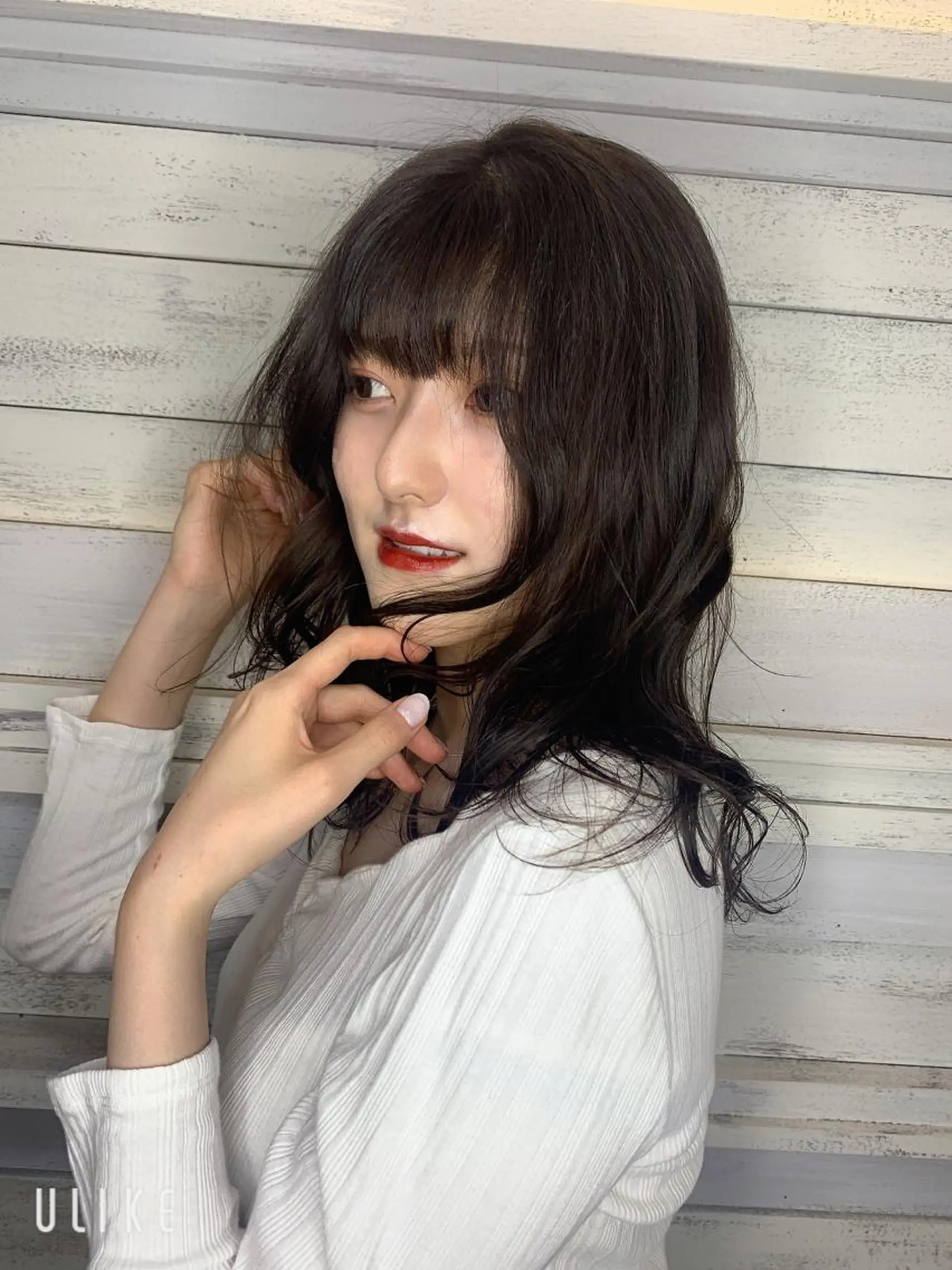 セミロング メンズバレイヤージュ 斉藤春のヘアスタイル