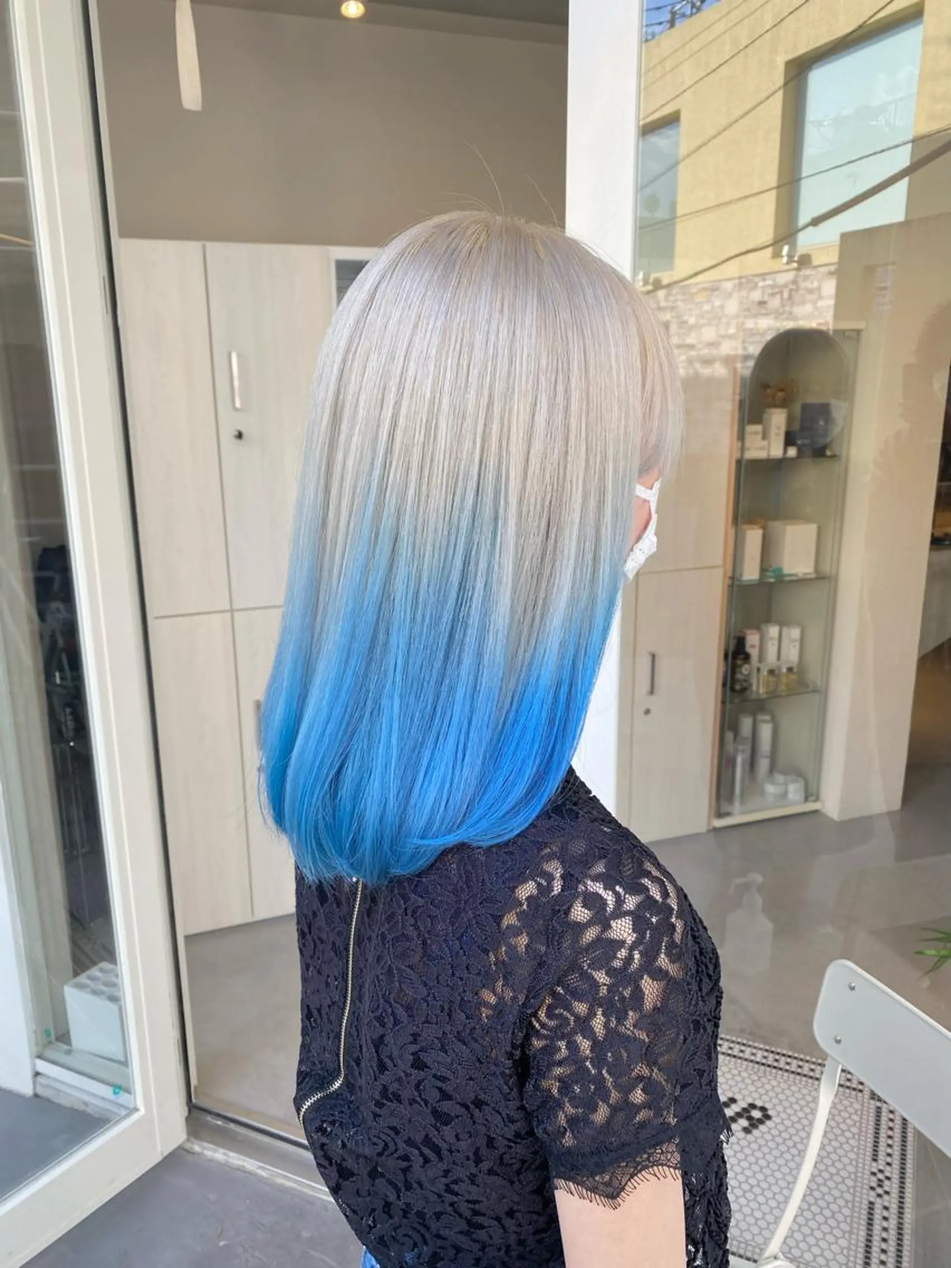 ミディアム カラー ブルーカラー ❄️中川 慎之介❄️のヘアスタイル