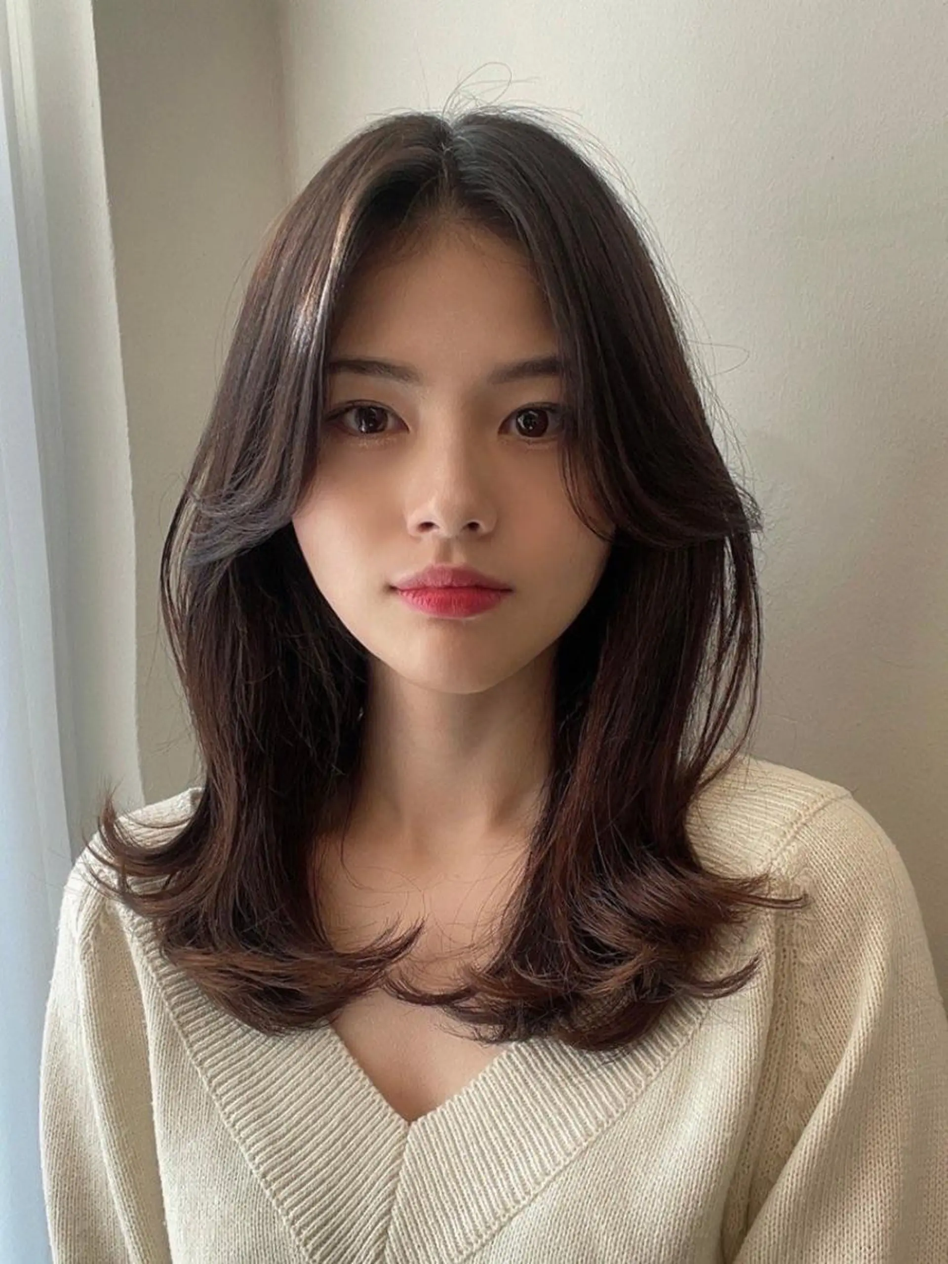 セミロング 韓国風cut/ 縮毛矯正/正岡幹康のヘアスタイル