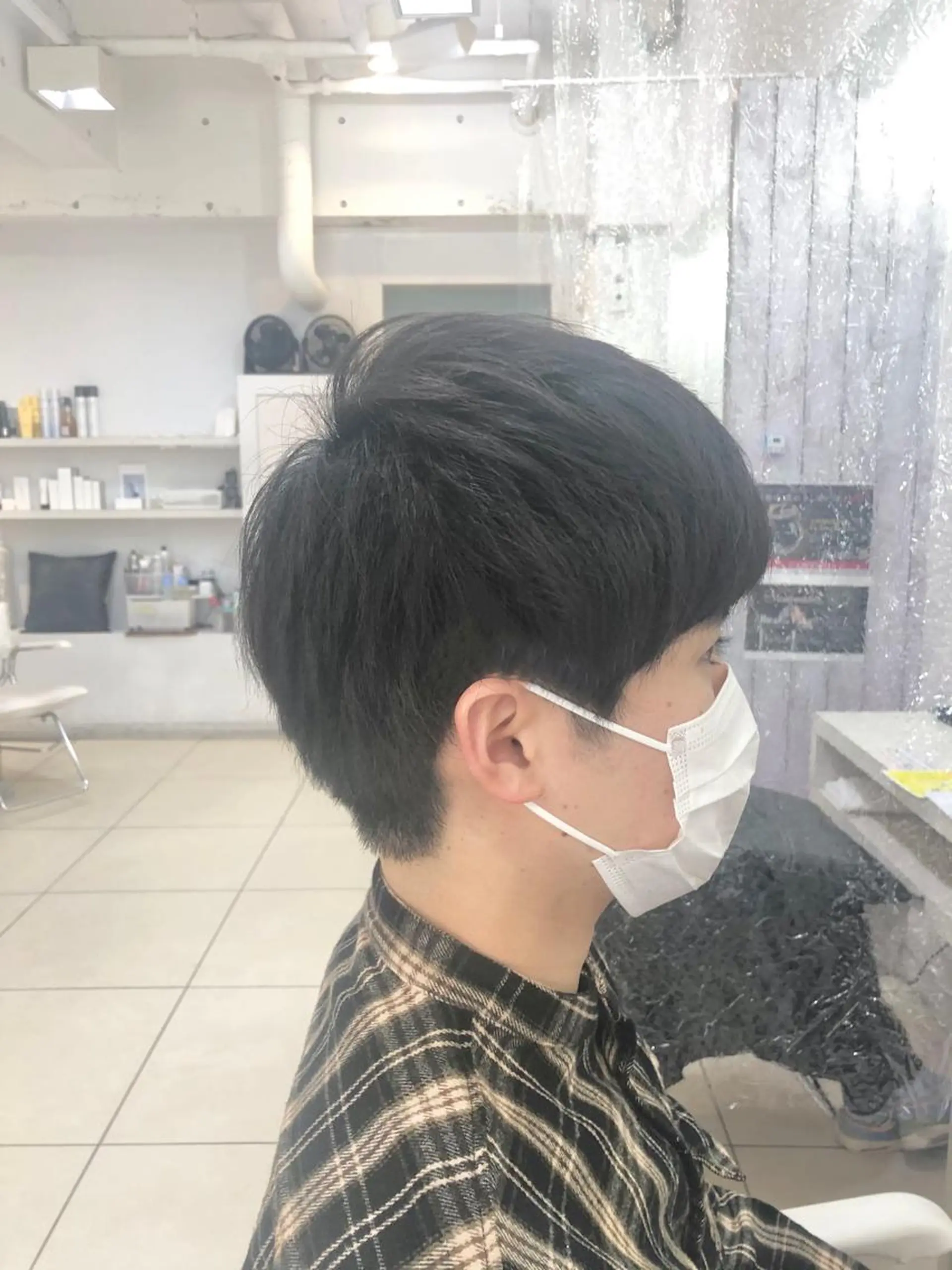 ショート メンズ 髪質改善× ハイライト溝江のヘアスタイル