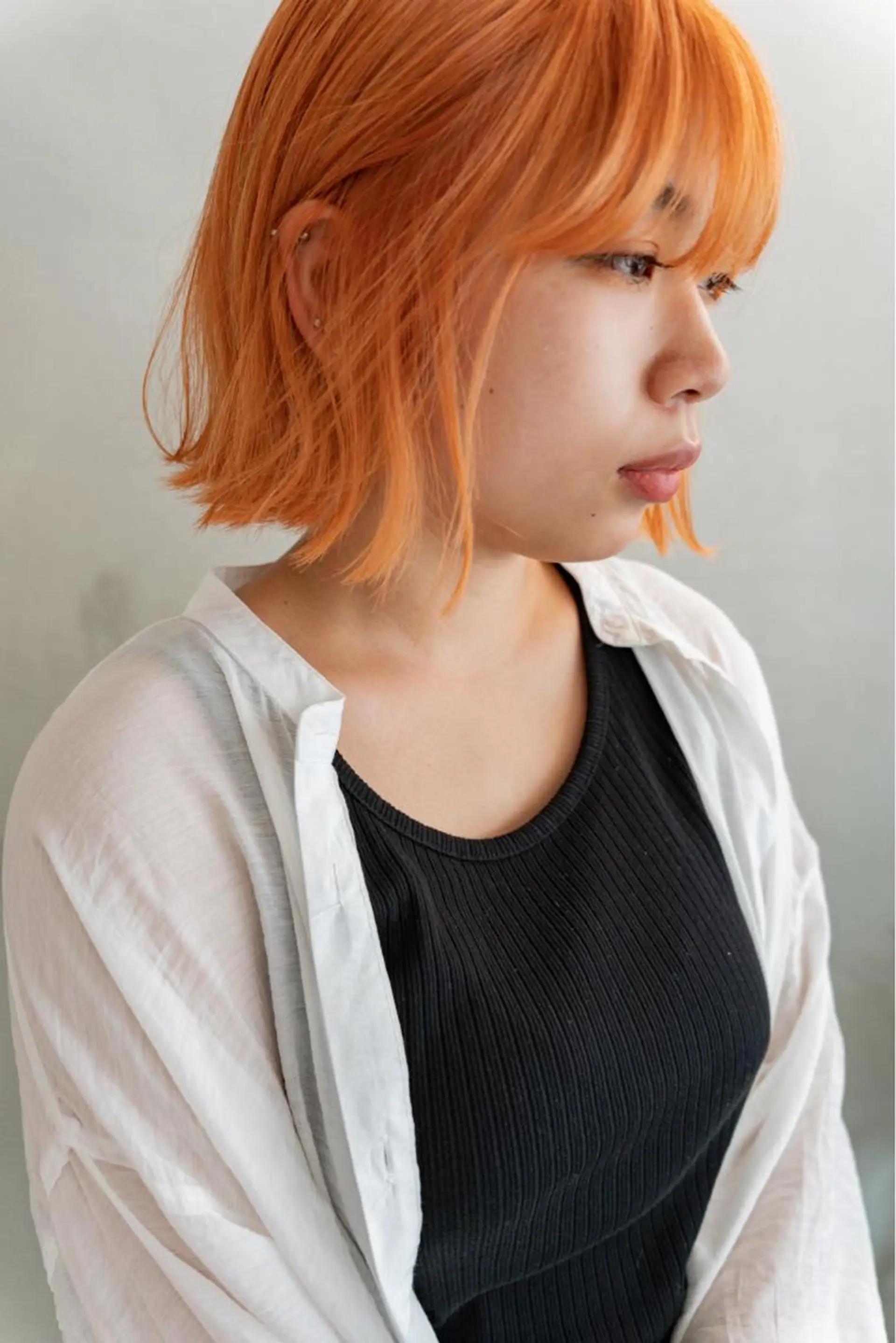 ミディアム ボブ ヘアカラー ハイトーンカラー RYUのヘアスタイル