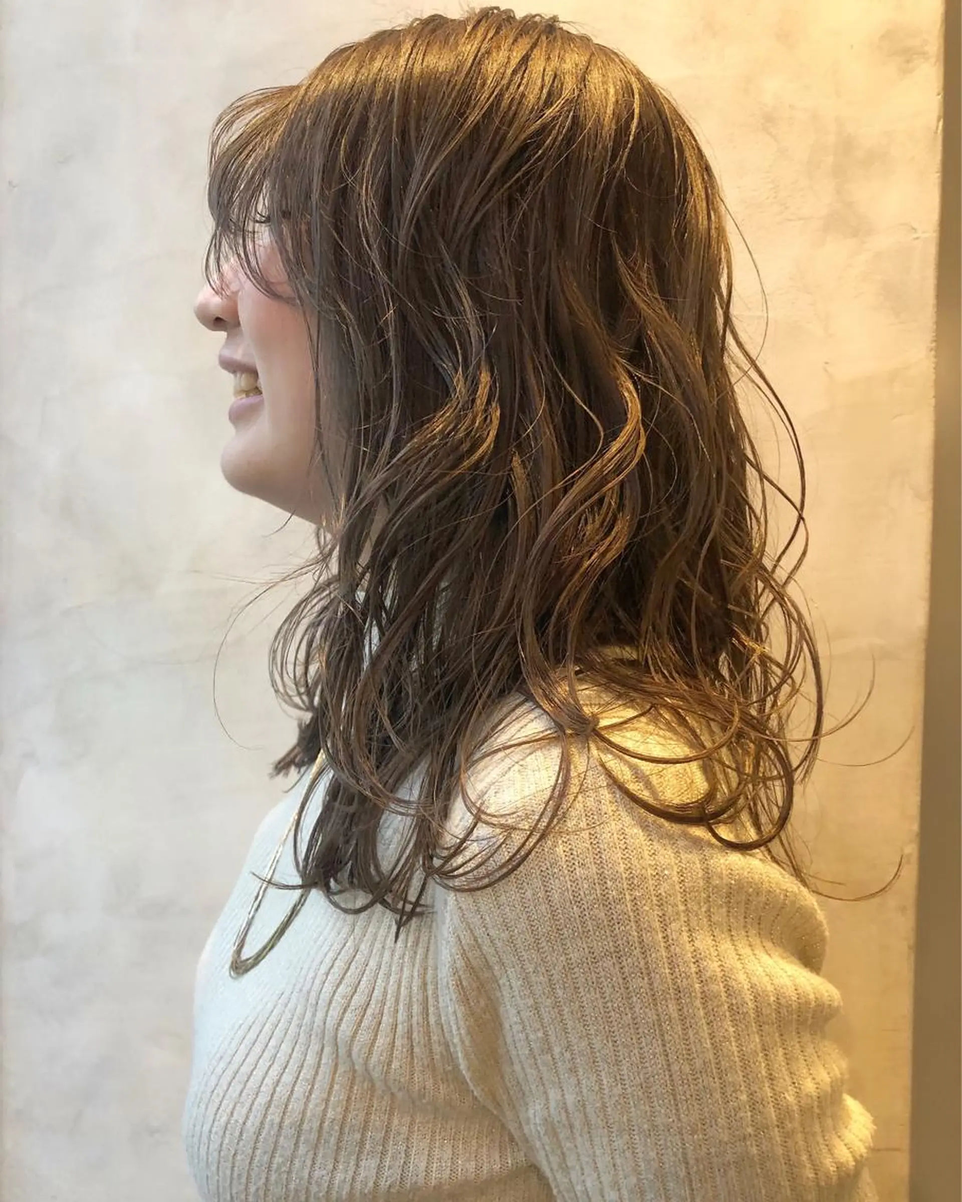 セミロング カラー 圧倒的透明感カラー nana🦕のヘアスタイル