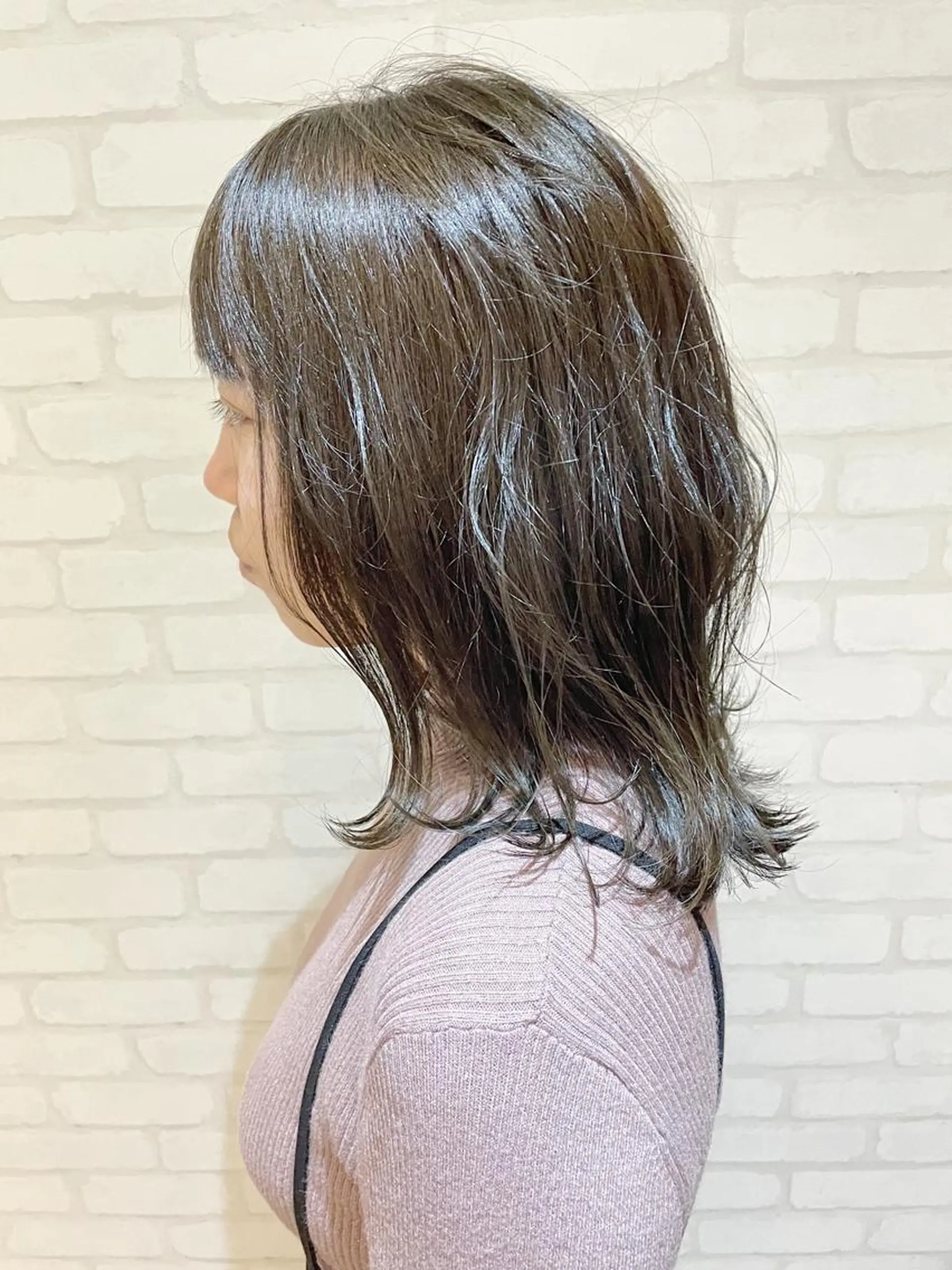 ミディアム カラー ケアブリーチ /髪質 改善/古橋圭史郎のヘアスタイル