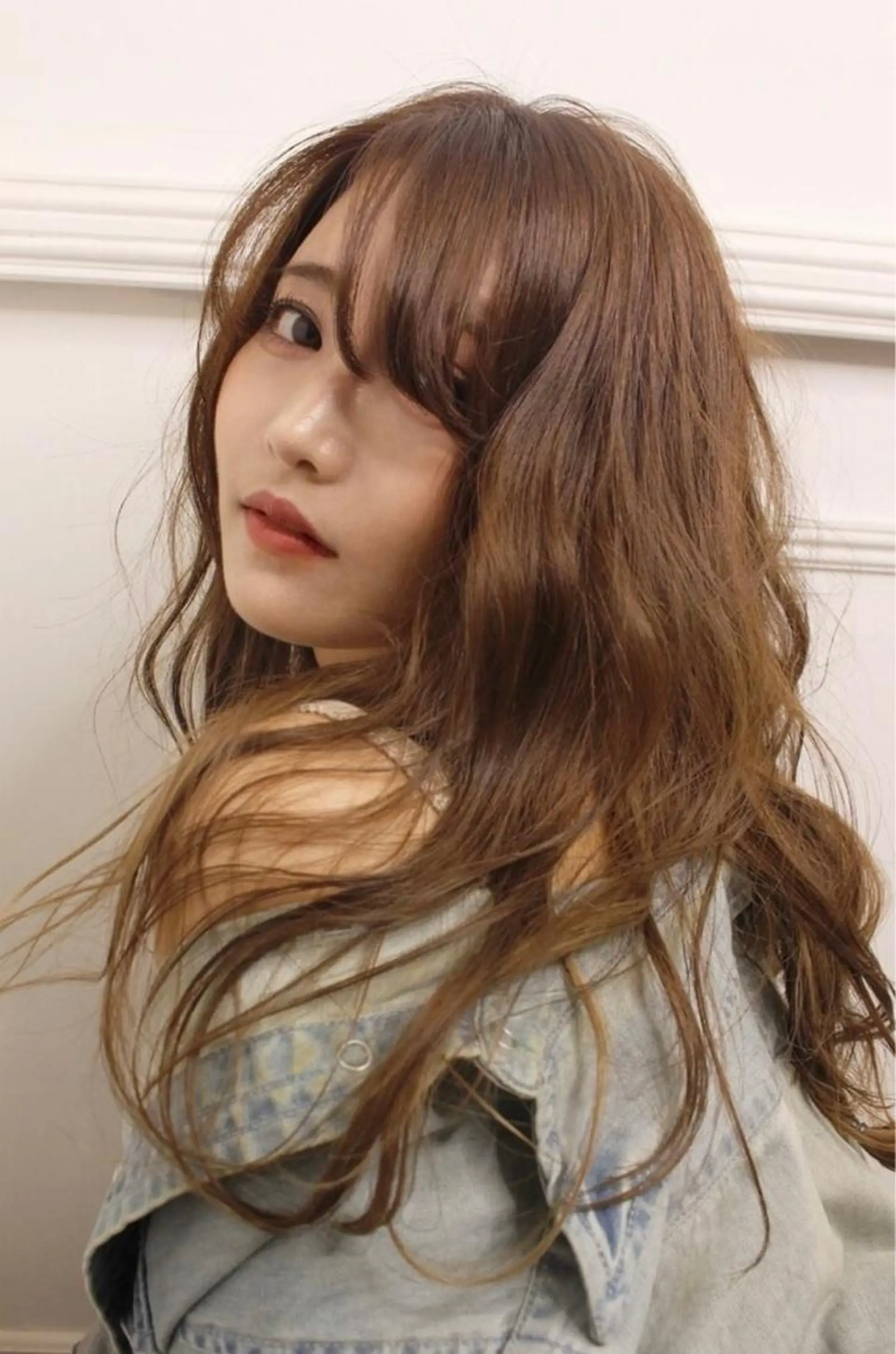 ロング カラー ヘアアレンジ リルウヘアー 天王寺のヘアスタイル