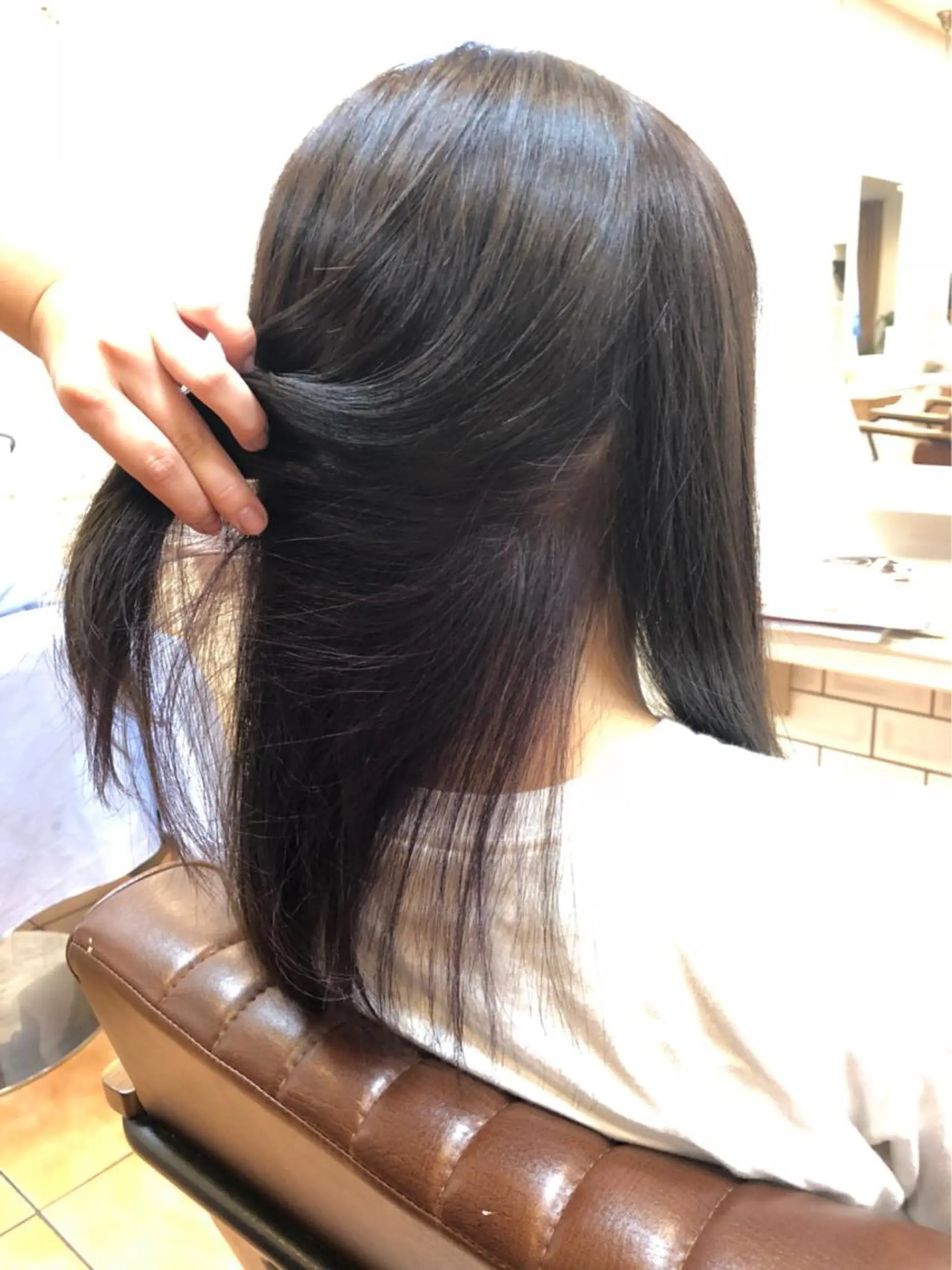 ロング カラー バレイヤージュ ブリーチ ハイライトカラー ボブ くせ毛 ヘアカラー 髪質改善✨縮毛矯正 美髪担当・大西真奈のヘアスタイル