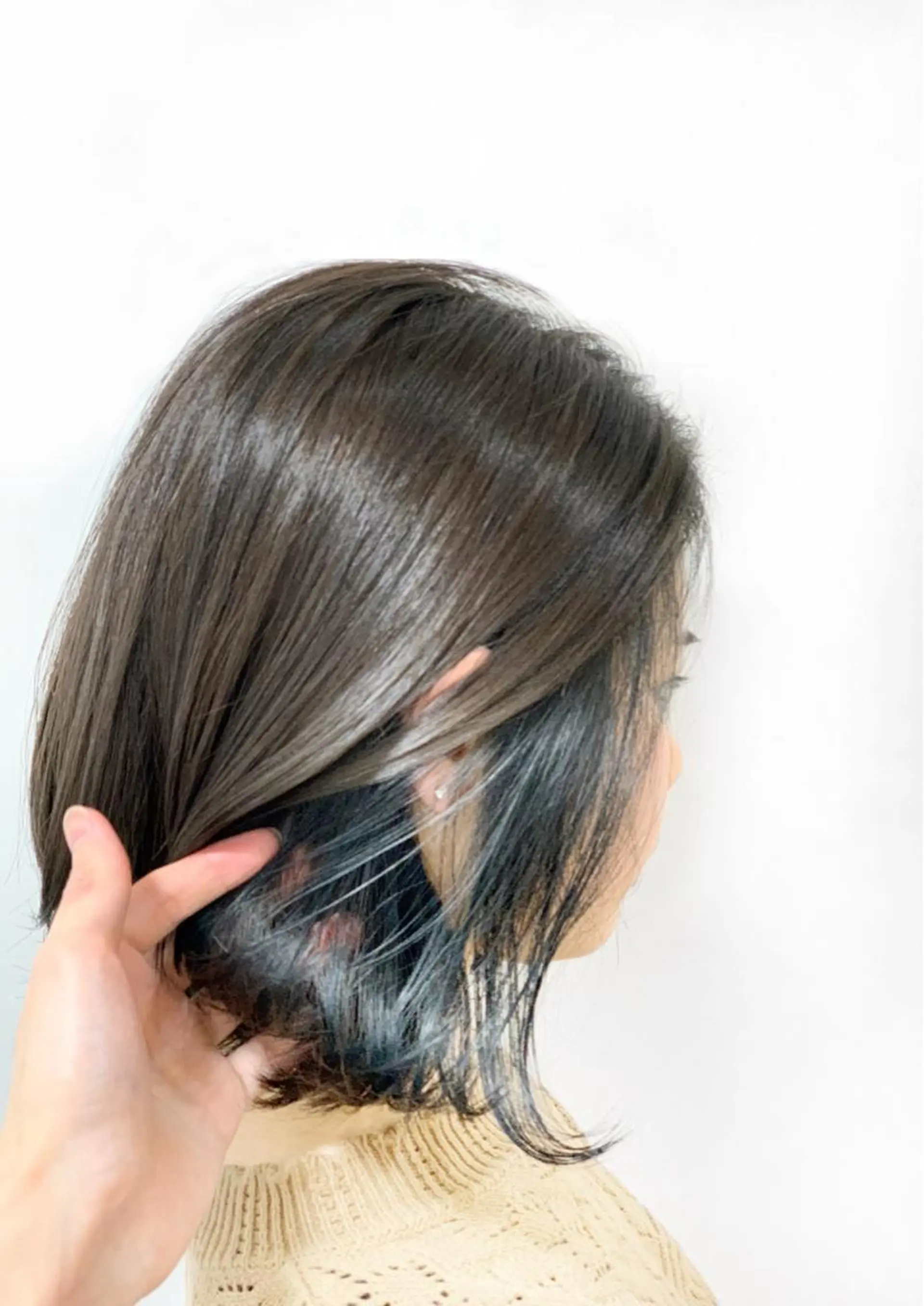 ミディアム カラー インナーカラー ネイビーカラー 高尾亮輔/ ボブ特化美容師のヘアスタイル