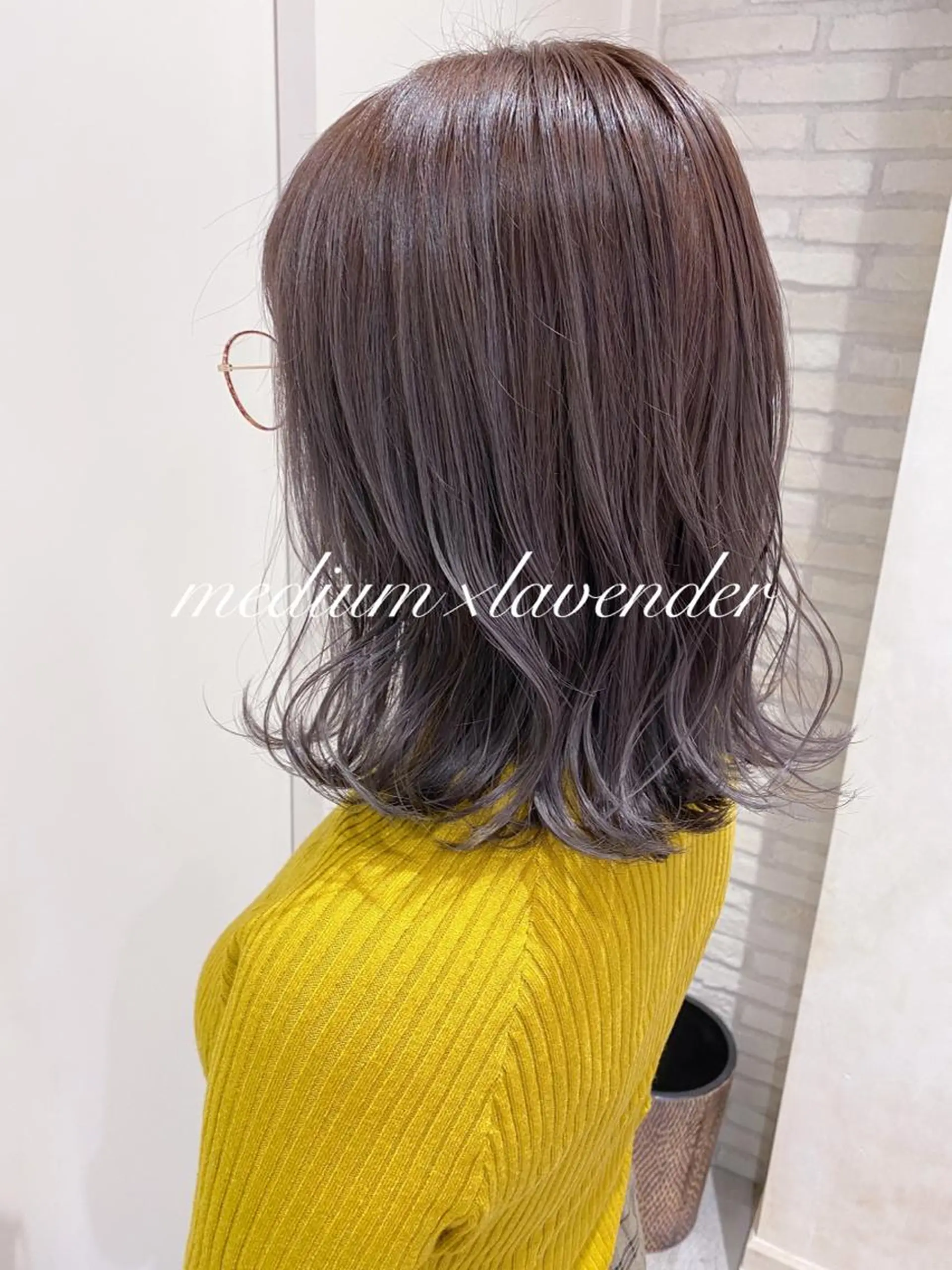 ミディアム カラー ダブルカラー ラベンダーカラー ピンクカラー ヘアカラー トリートメント 横浜🍒ルーツカラー エクステ／RIEのヘアスタイル