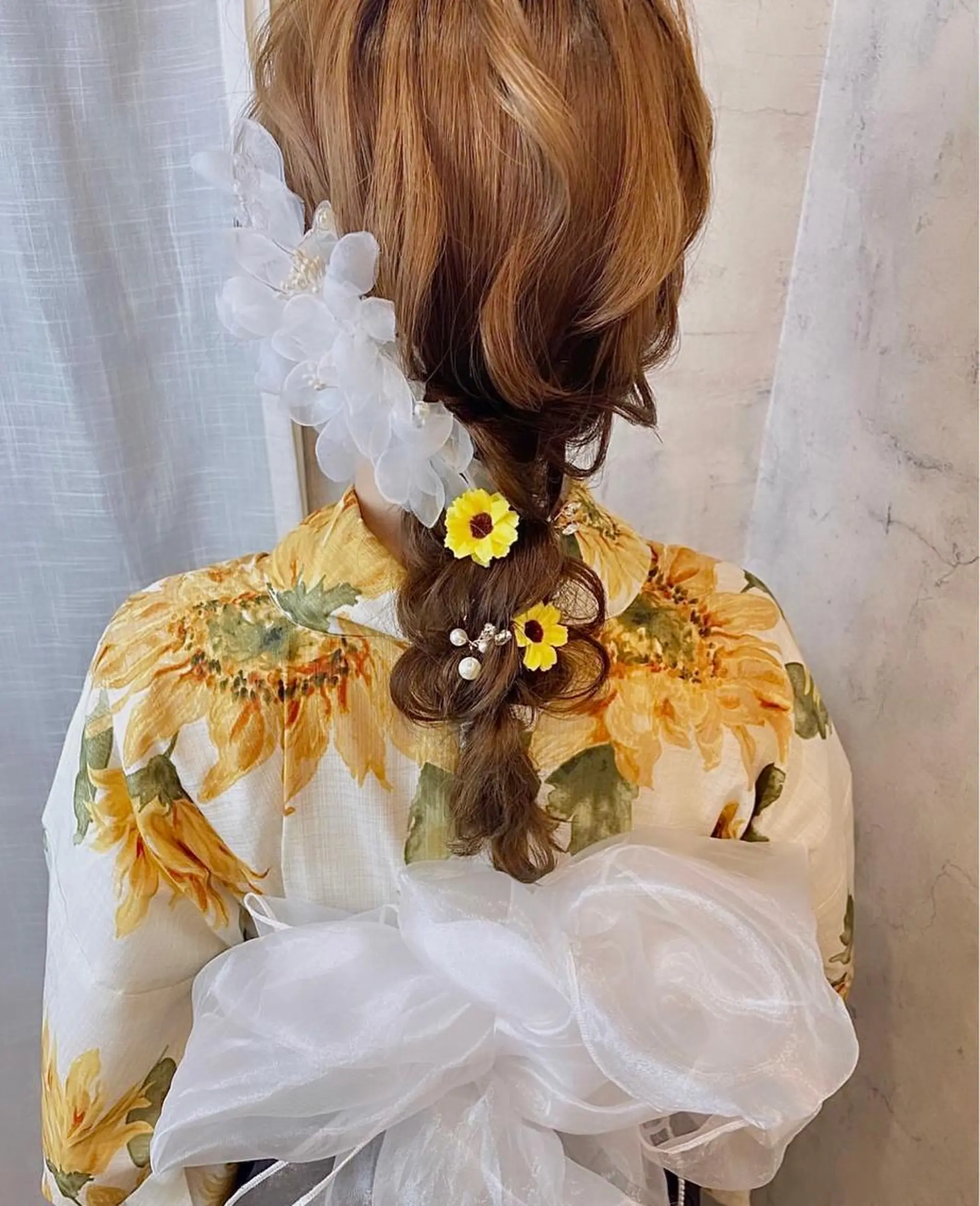 セミロング ヘアアレンジ 着付け 《カメレオン》 西田美輝のヘアスタイル