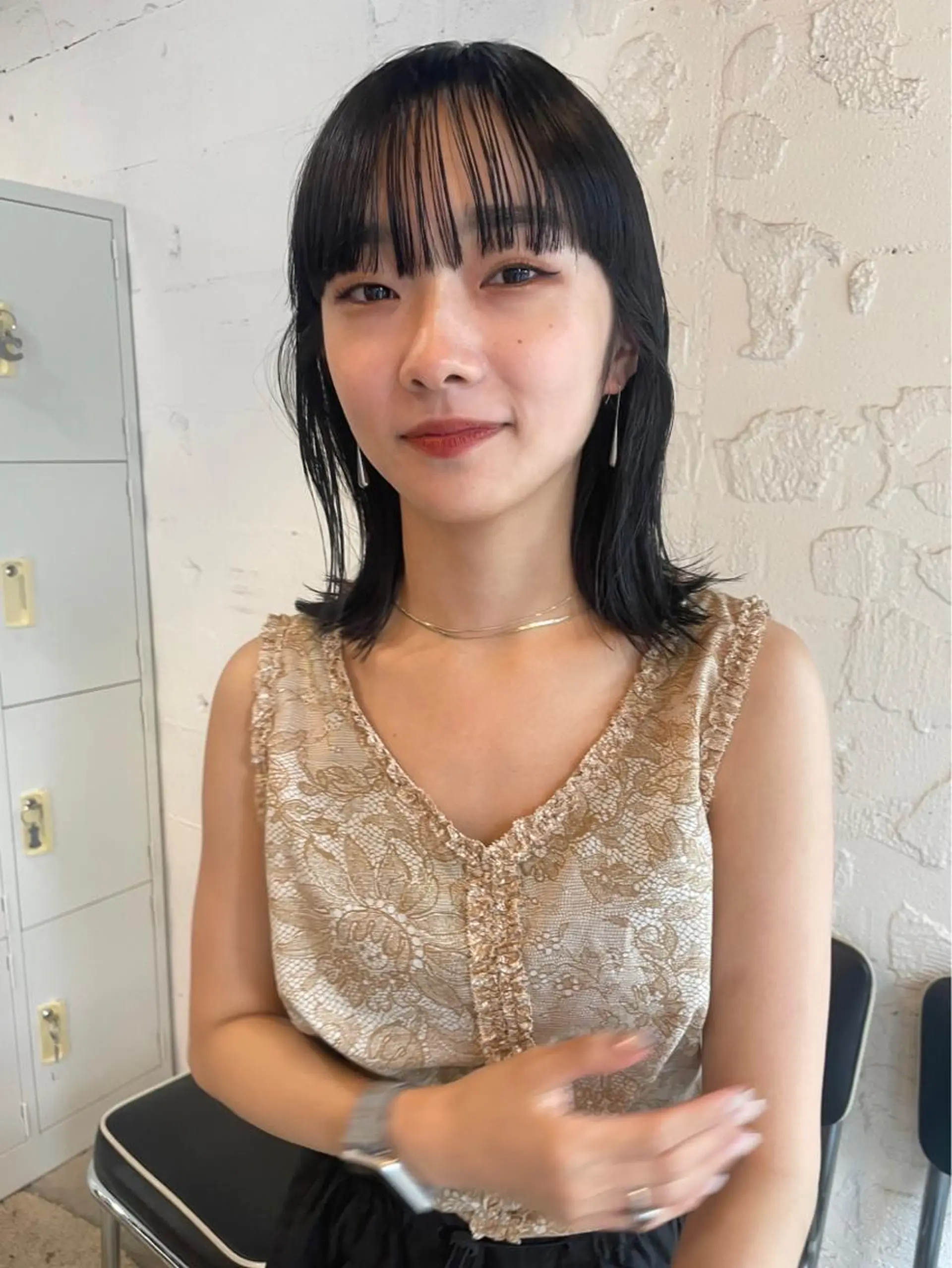 ミディアム カラー ヘアアレンジ satsuki 暖色・ブラウンカラーのヘアスタイル