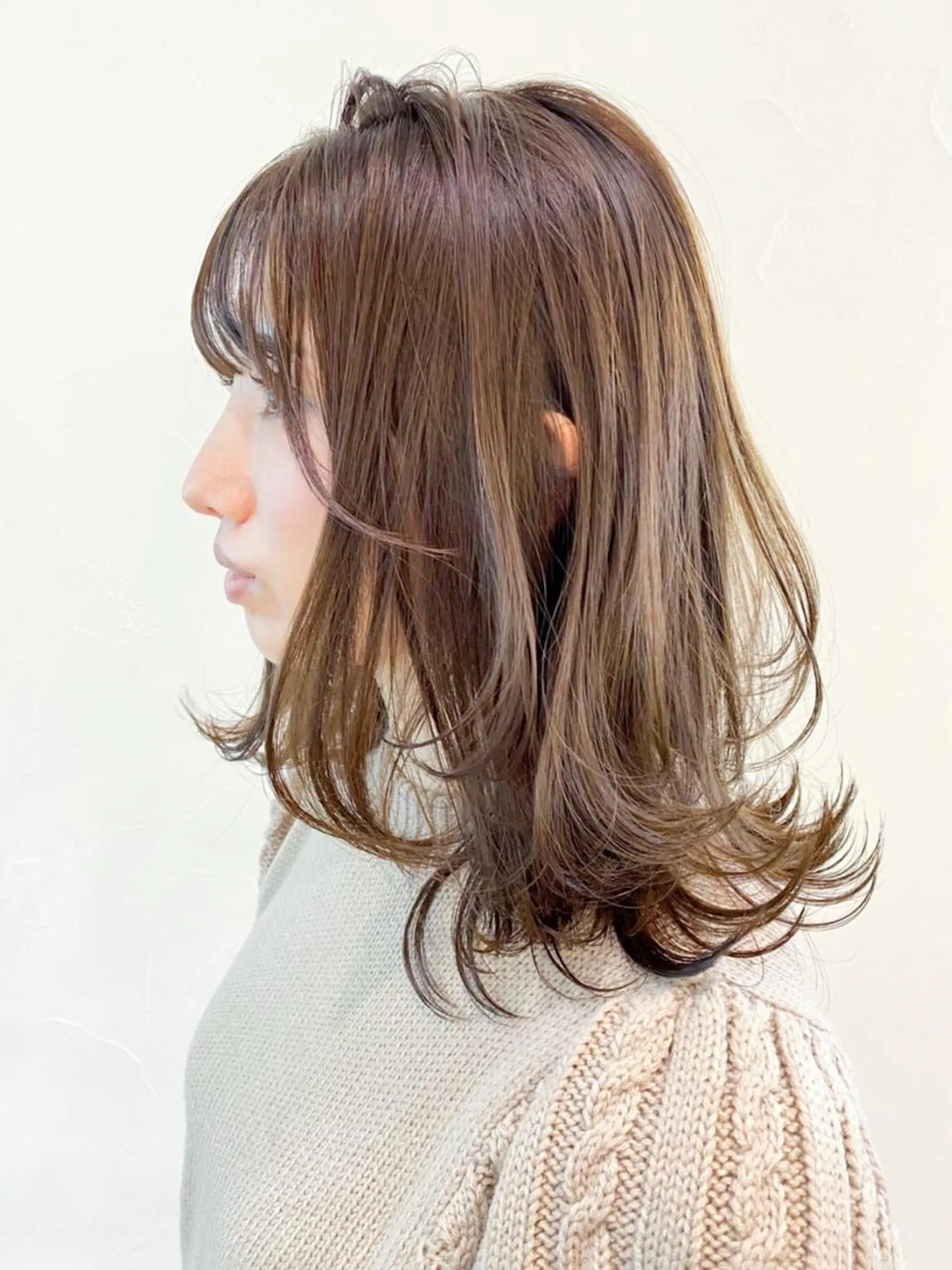 セミロング カラー パーマ ヘアアレンジ レイヤーカット ITbyALBUM 中野店のヘアスタイル
