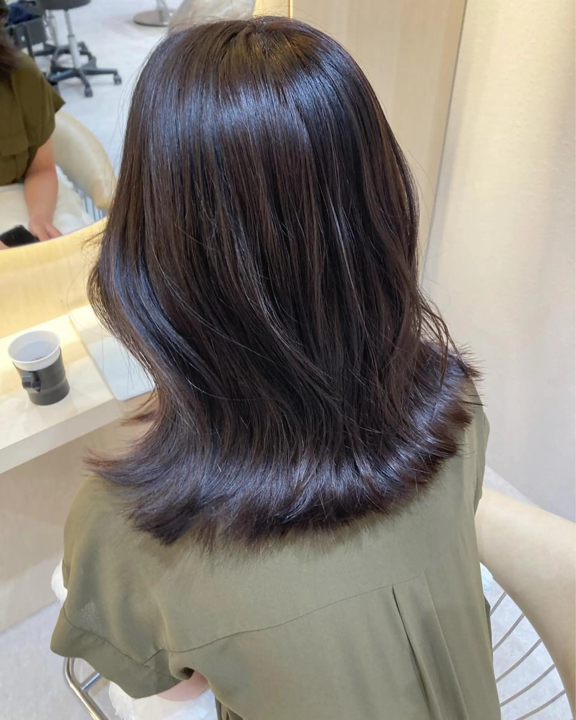 ミディアム ヘアカラー トリートメント 🩵縮毛矯正・ボブ 岩原朋也🩵のヘアスタイル