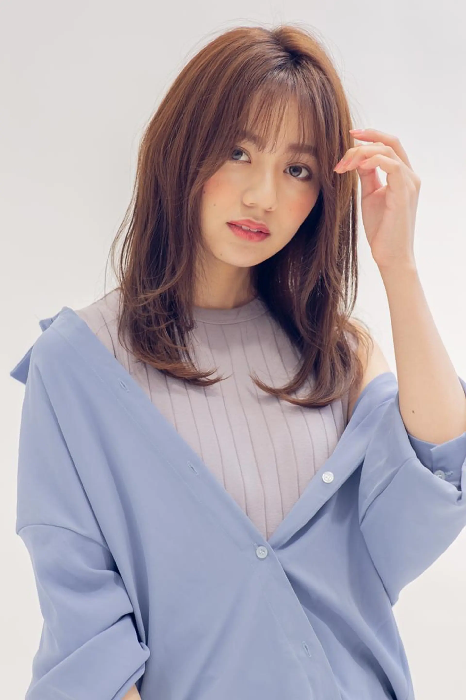 ミディアム カット トリートメント 艶カラー/髪質改善/ はかまた🕊️のヘアスタイル