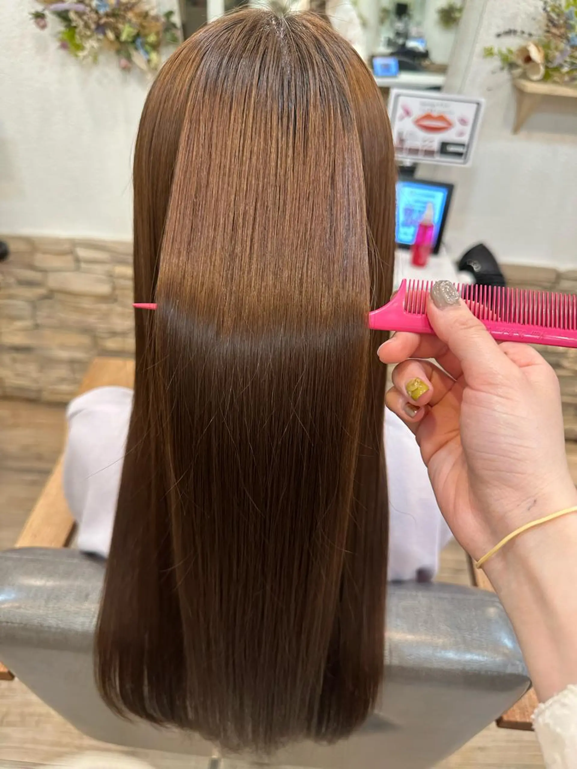 ロング パーマ ストレートパーマ 縮毛矯正 sato ayaka |透明感カラー🫧のヘアスタイル