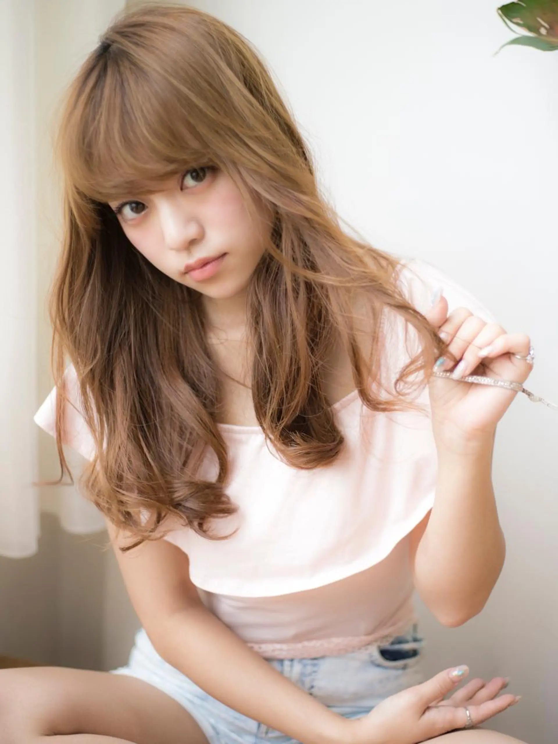 ロング カラー パーマ ヘアアレンジ ロング VIVIE【ヴィヴィ】所属・髪質改善/韓国風 レイヤー/田村祐樹のヘアスタイル