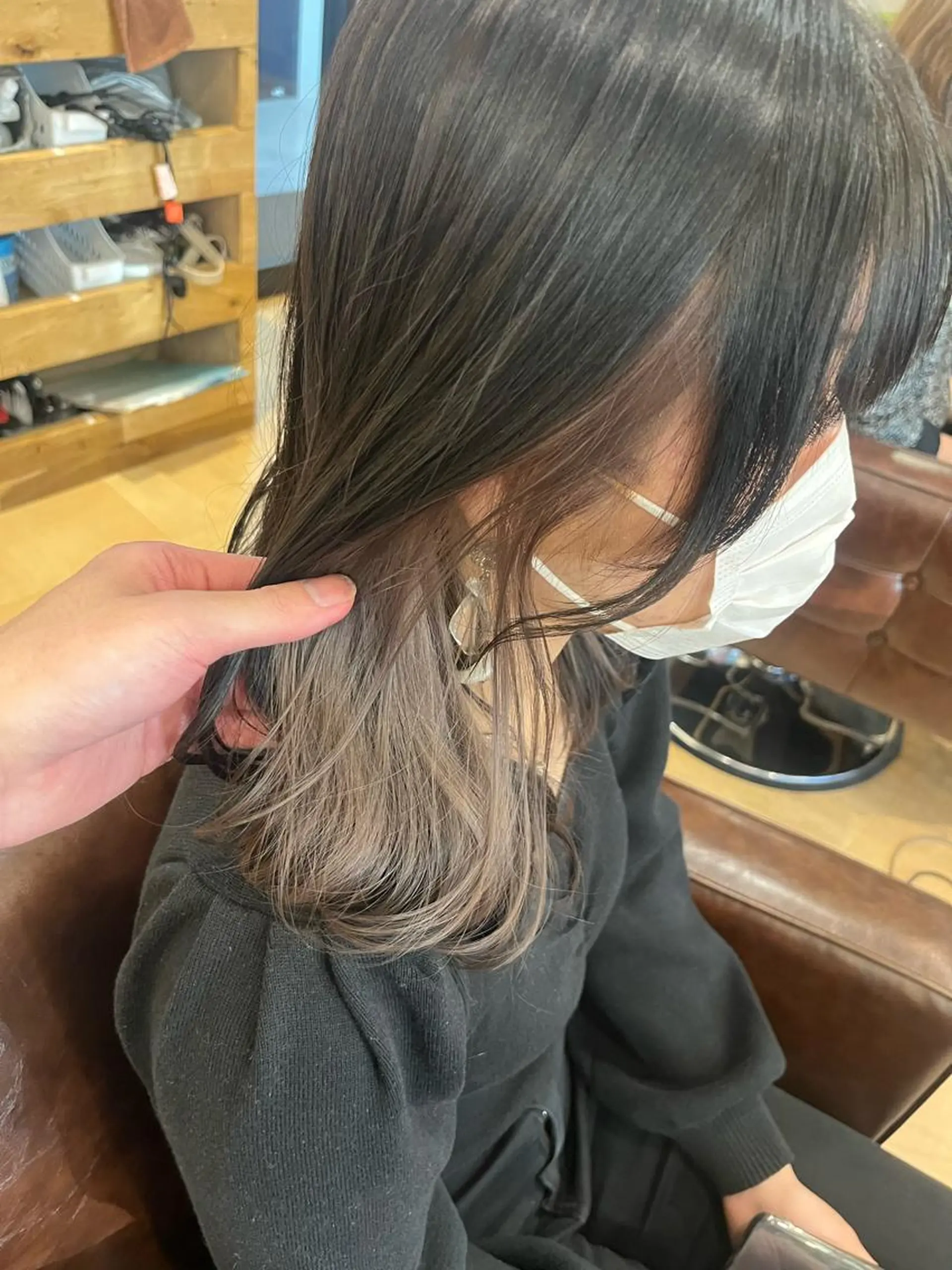 ミディアム カラー ヘアアレンジ S.BLOOM 川崎 翔哉のヘアスタイル