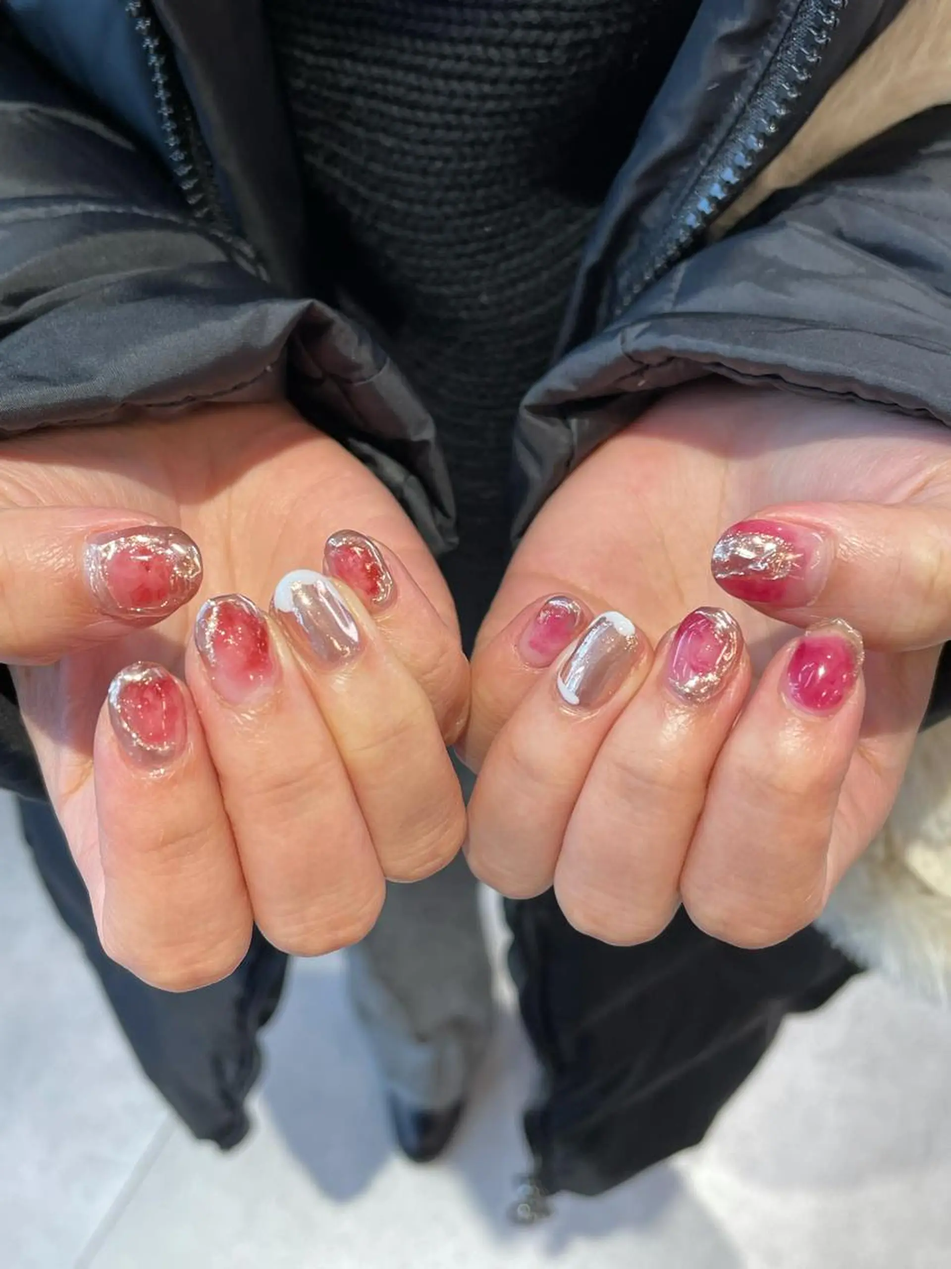 ネイル 🎀ボブ＋ハイトーン シュカ👶🏻のヘアスタイル