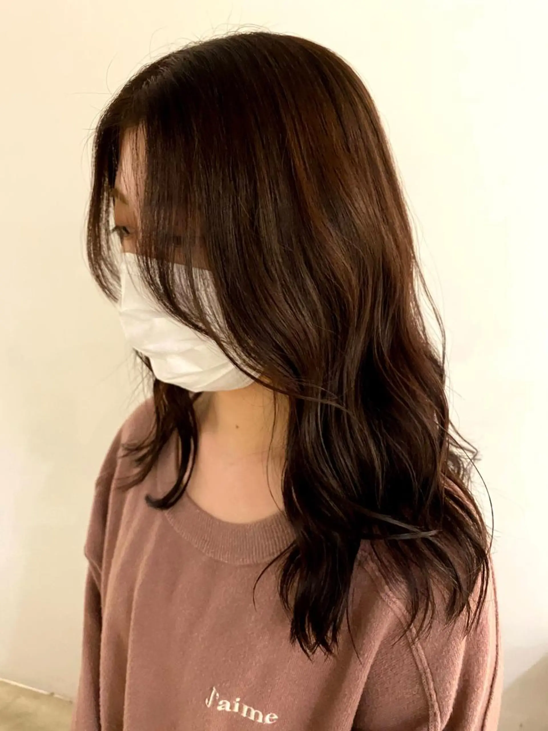 セミロング カラー サイトウ アカネのヘアスタイル