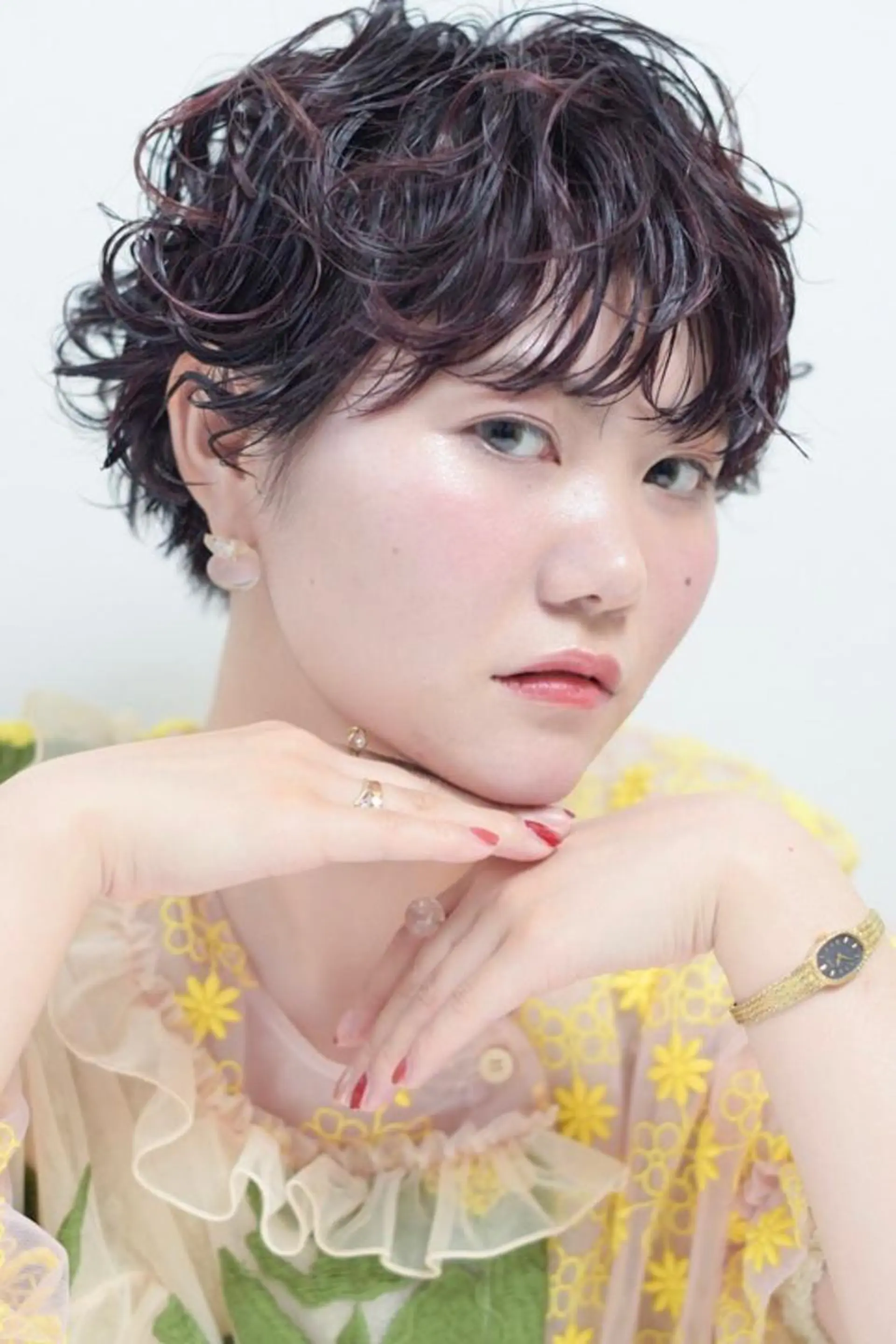 ショート カラー パーマ ショートヘア AND THE BRICKS所属・AND THE BRICKS北川珠紀の眉毛・アイブロウイメージ