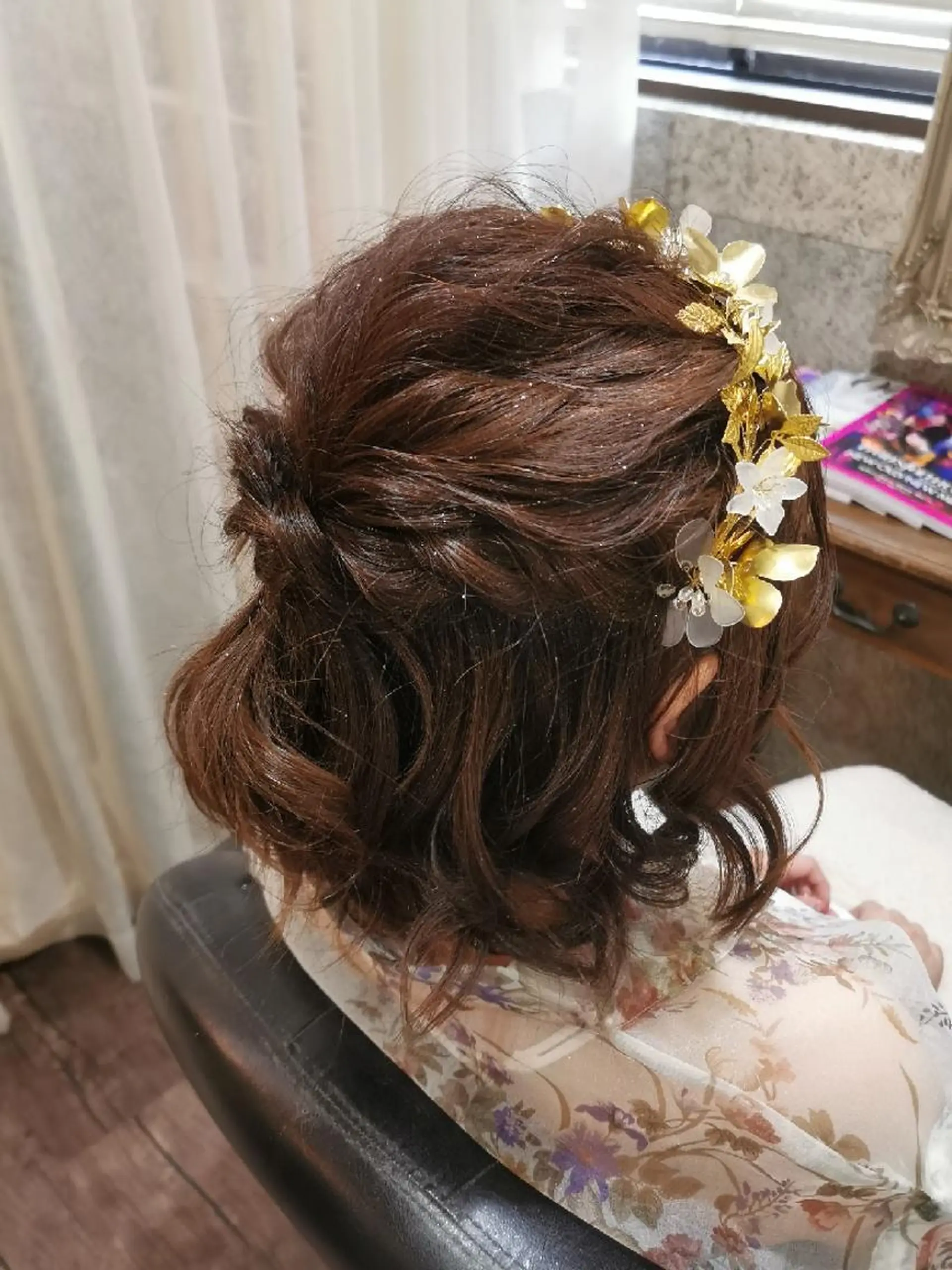 ミディアム ヘアアレンジ ハーフアップ カチューシャ グランアイ𑁍 船橋北口店菊間のマツエク・マツパデザイン