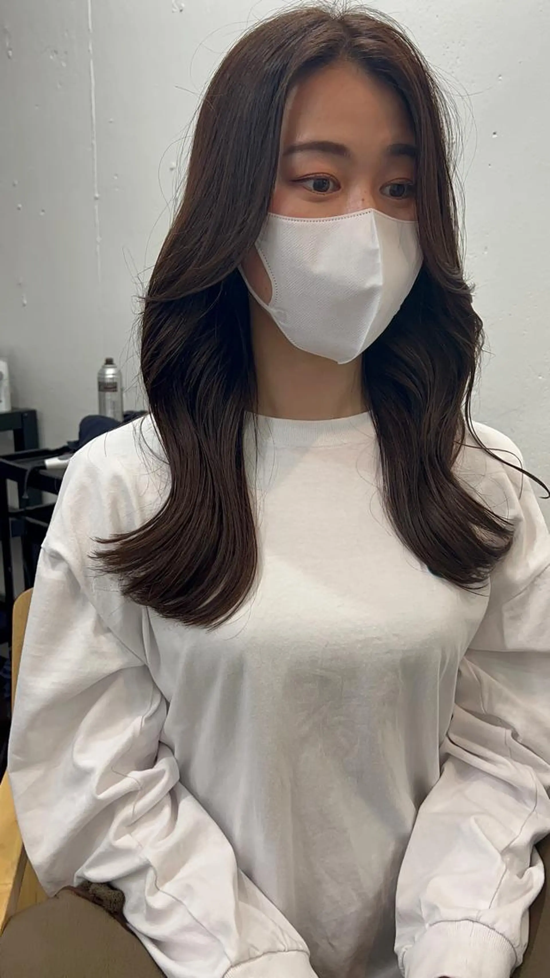 セミロング 韓国風ヘア カット ヘアカラー トリートメント ヘアセット 名駅/艶韓国風ヘア miyabiのヘアスタイル