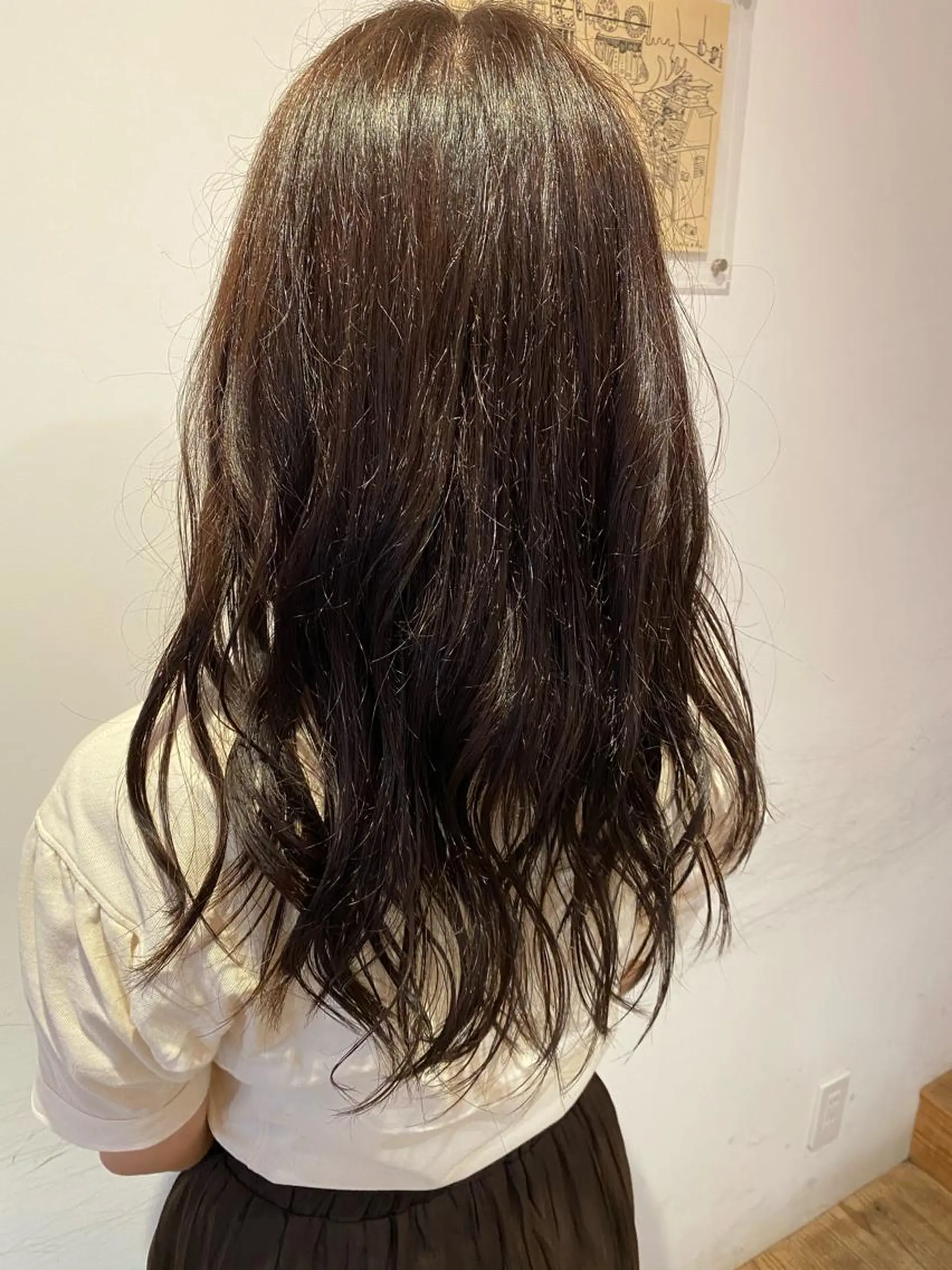 セミロング カラー アッシュ わかばやし ゆうこのヘアスタイル