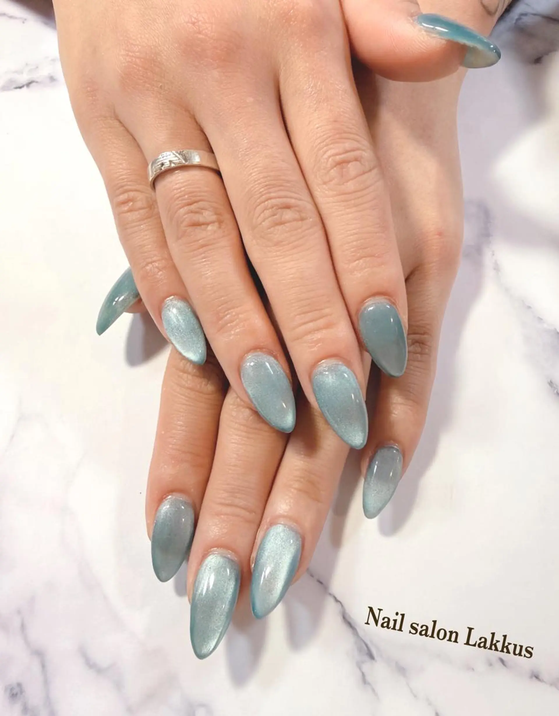 ネイル マグネットネイル マグネットワンカラー ワンカラーネイル Lakkus T－CHIのネイルデザイン