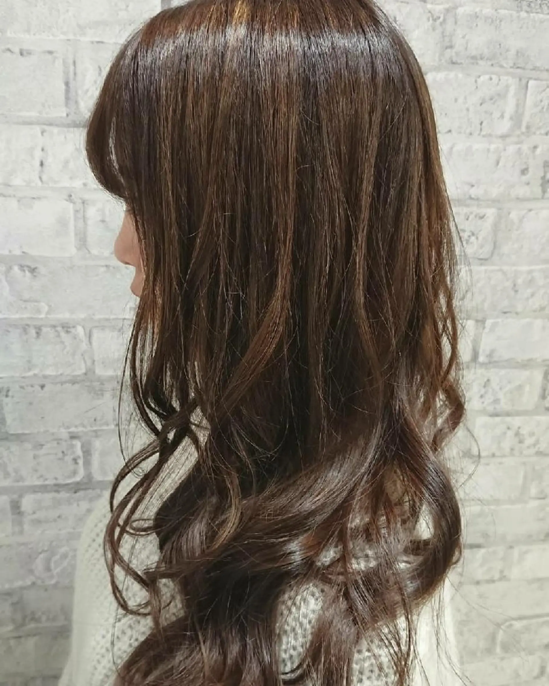 セミロング カラー ヘアアレンジ アッシュ ベージュカラー ハイライトカラー ハイライト カット ヘアカラー トリートメント 秋山 幸太のヘアスタイル