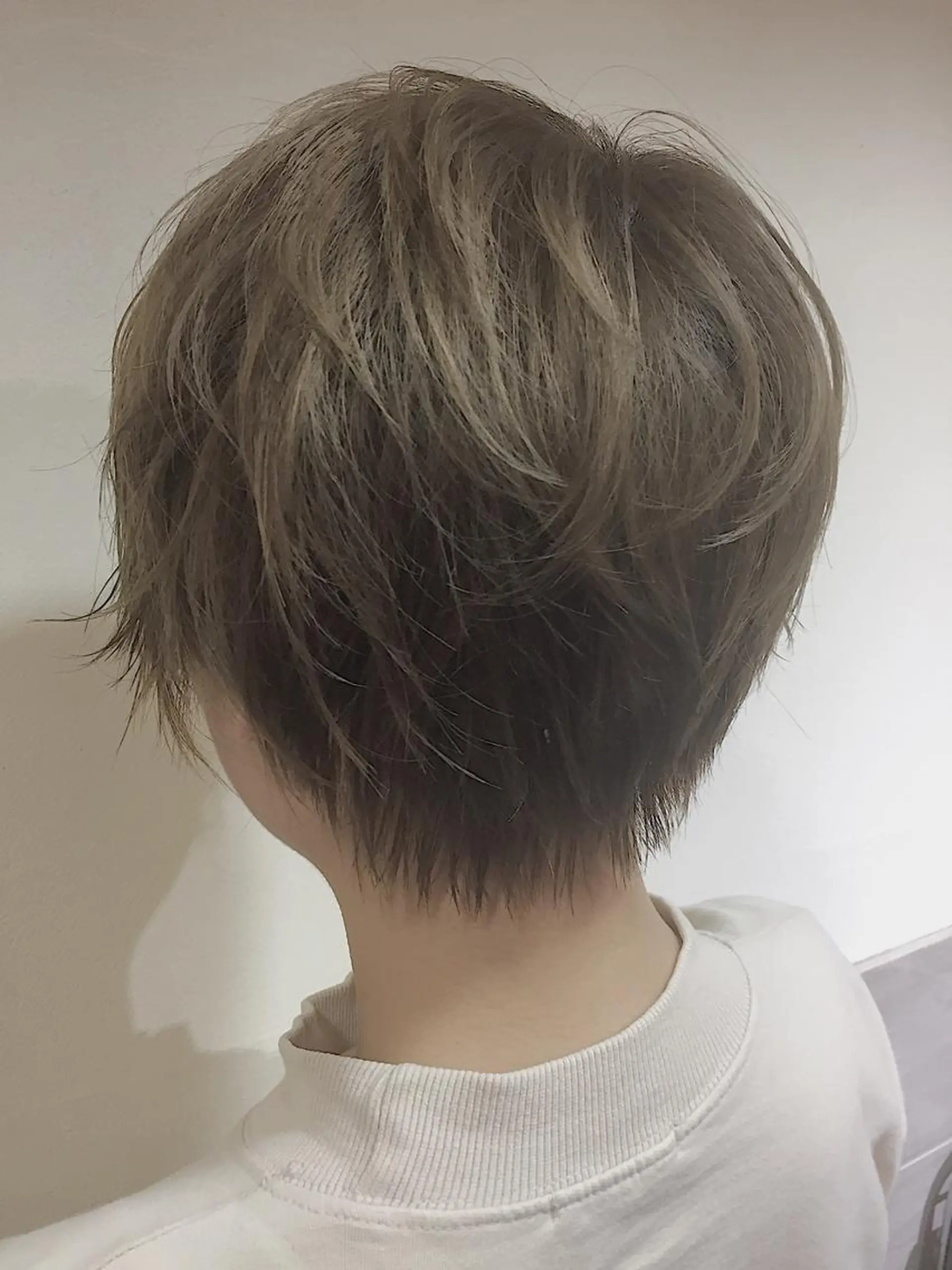 ショート カラー パーマ アッシュ レイヤーカット ショートヘア ニュアンスパーマ 可愛いを作る神 ナオヒロのヘアスタイル