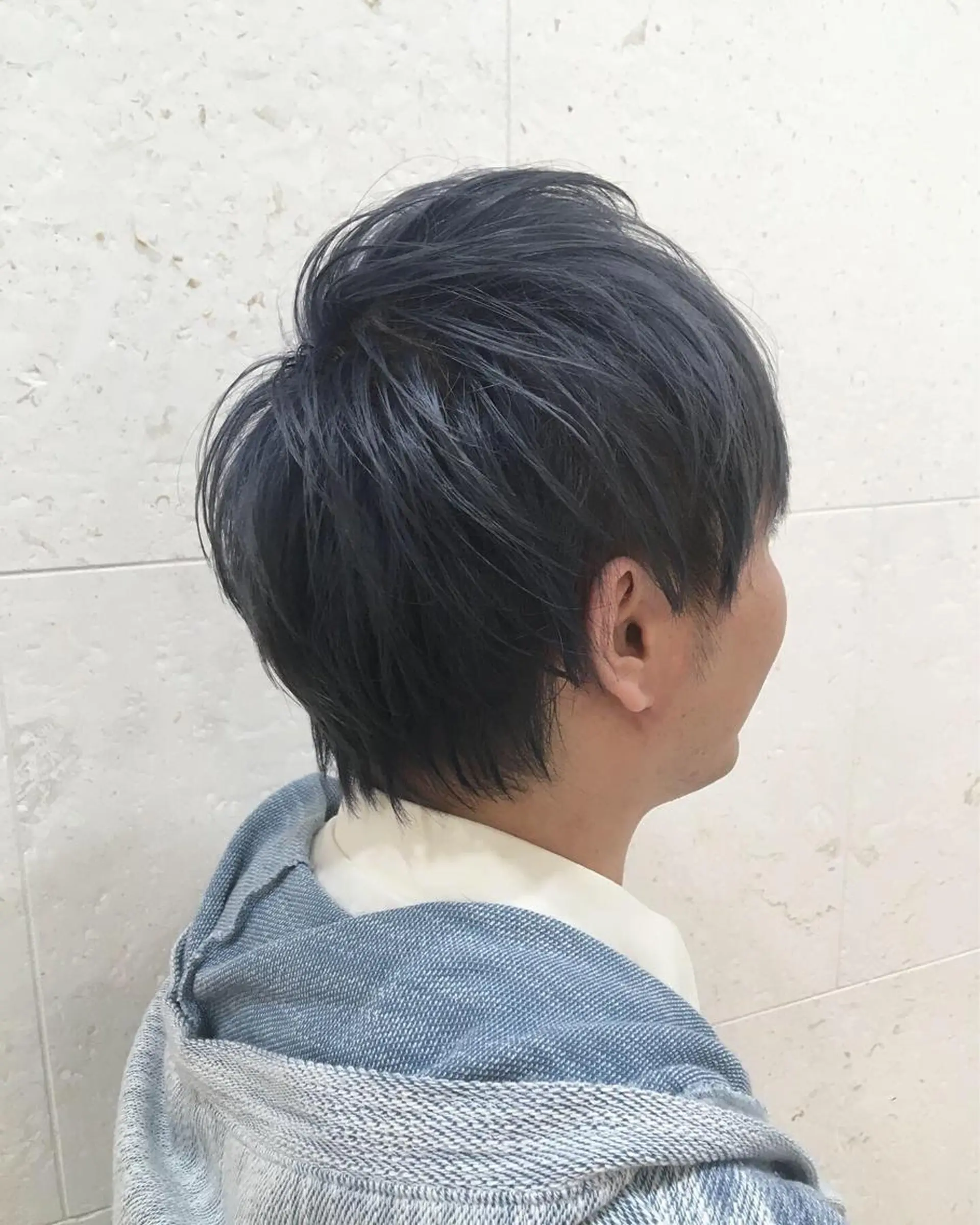 ショート カラー アッシュ ブリーチ シルバー シルバーアッシュ 斉藤 貴也のヘアスタイル